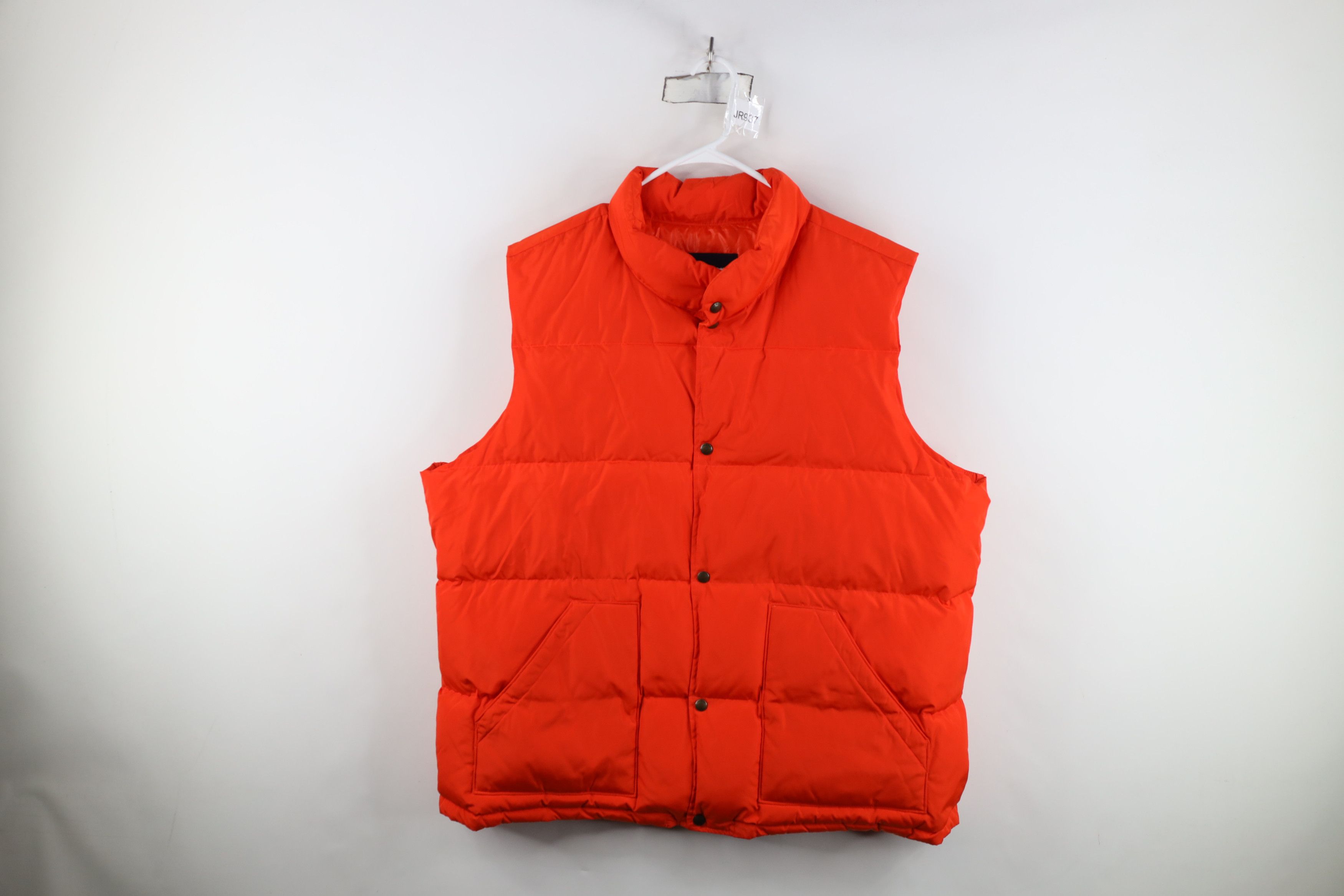 Lands' End Vintage Lands End Duck Down Puffer Vest Jacket Orange Size US XXL / EU 58 / 5 - 1 Thumbnail