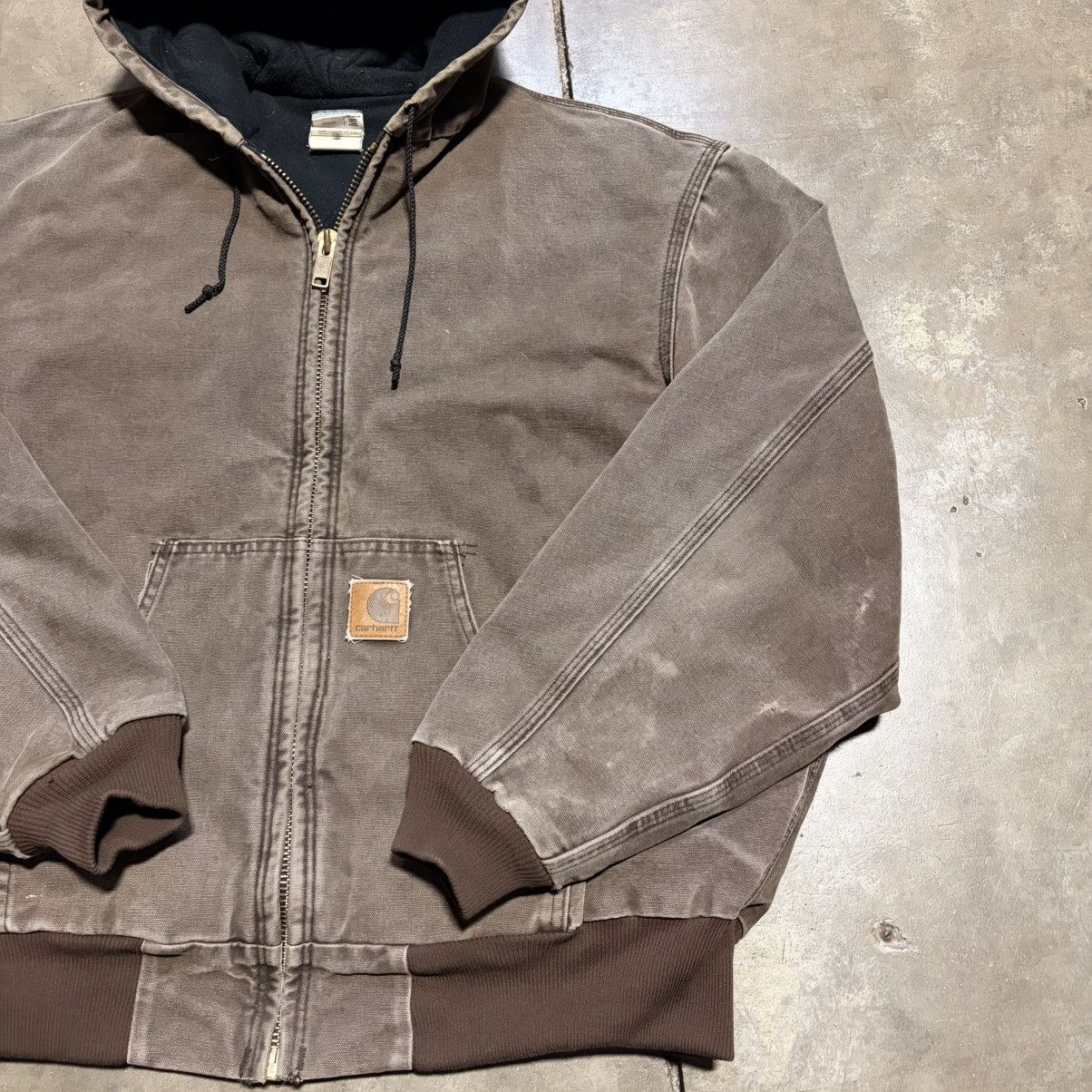Carhartt Vintage Carhartt Hooded Jacket Workwear Canvas J168 CHT 90s Size US XL / EU 56 / 4 - 5 Thumbnail