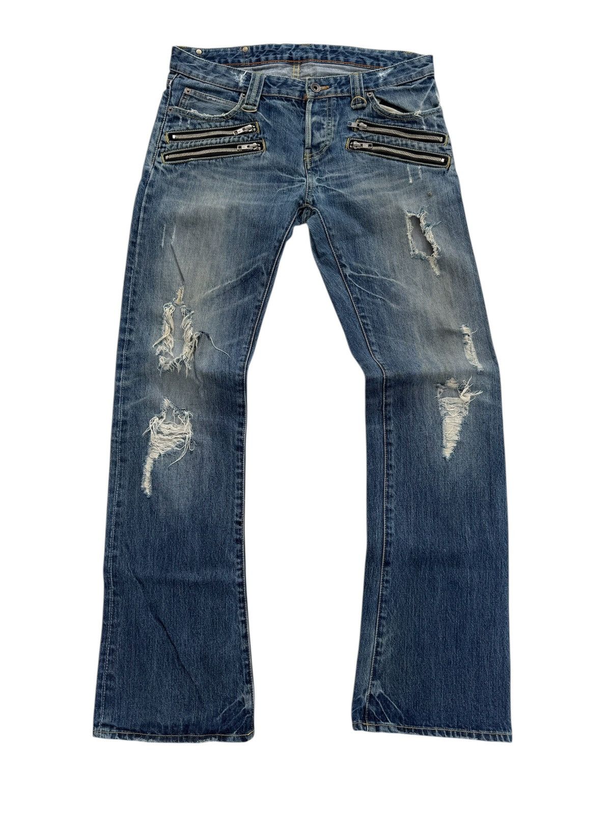 If Six Was Nine BUFFALO JEANS BOOTCUT FLARE DISTRESSED STYLE JEANS Size US 34 / EU 50 - 1 Thumbnail