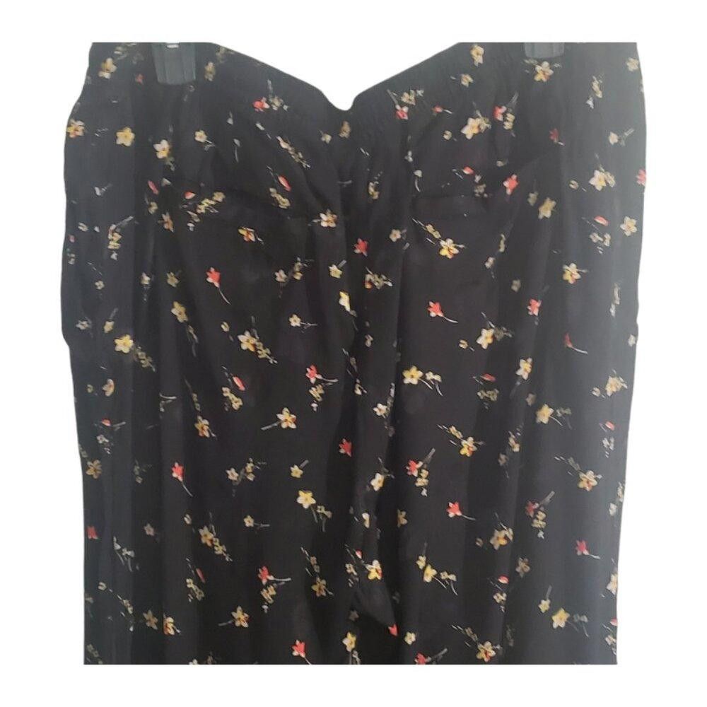 Lauren Ralph Lauren CT1895 Lauren Ralph Lauren Black Floral Pant 16W Size 38" / US 16 / IT 52 - 3 Thumbnail