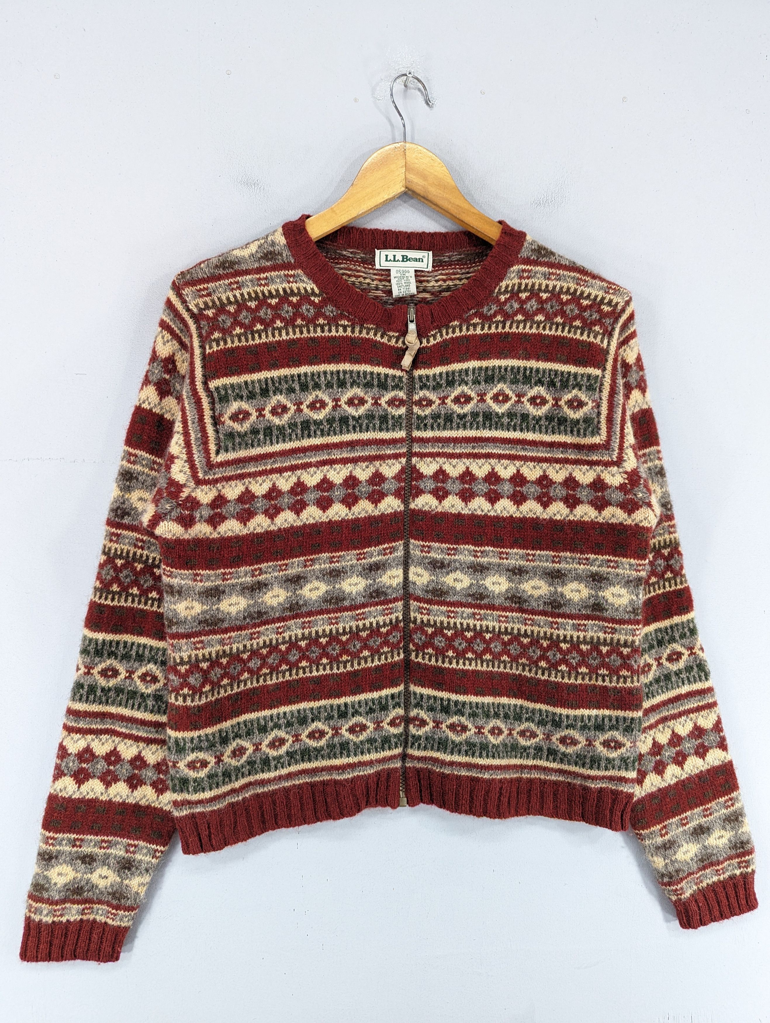 L.L. Bean L L Bean Native Wool Zipper Cardigan Jacket Size M / US 6-8 / IT 42-44 - 3 Thumbnail