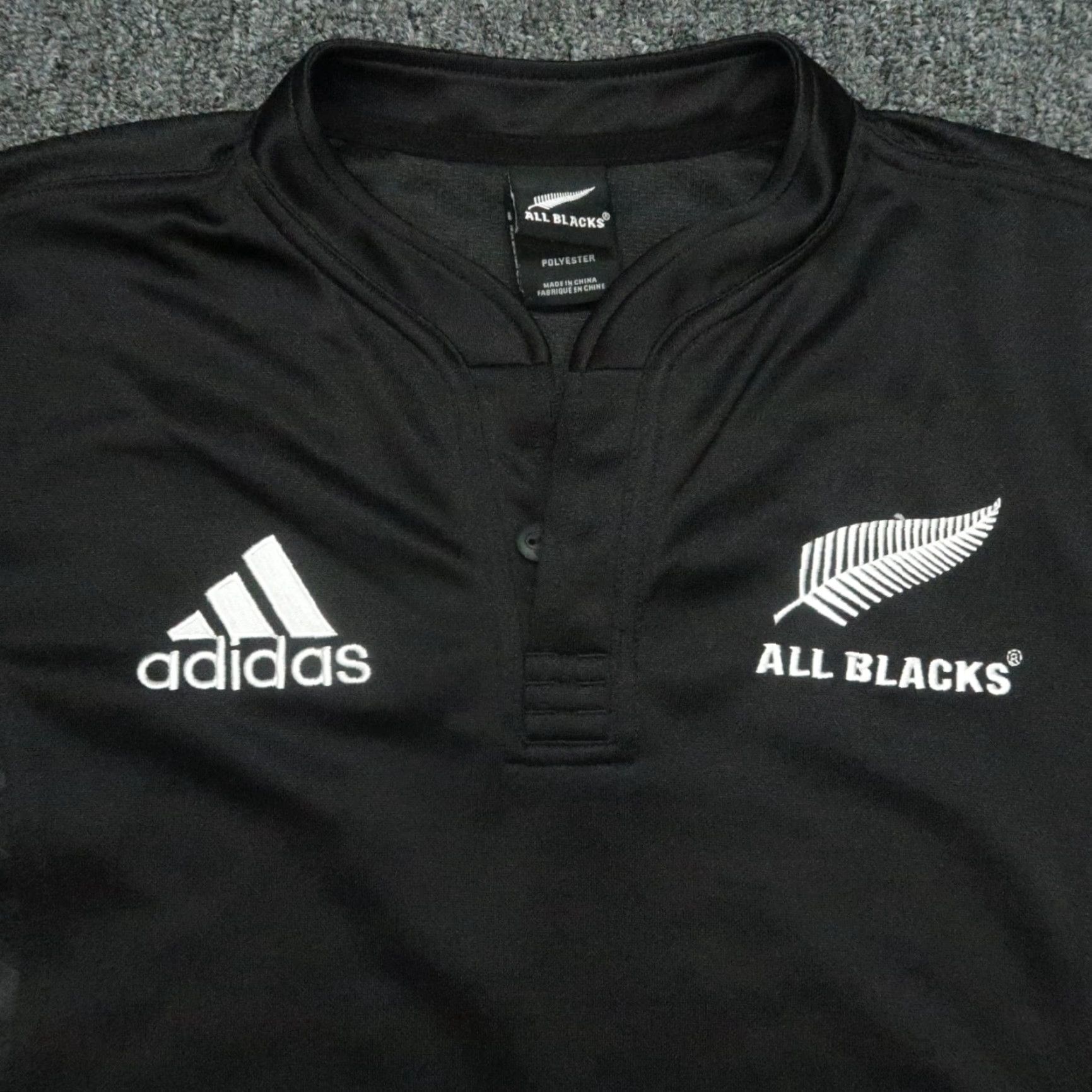 Adidas adidas All Blacks Rugby Jersey Men's Small Black Short Sleeve Climacool 2007 Size US S / EU 44-46 / 1 - 2 Thumbnail