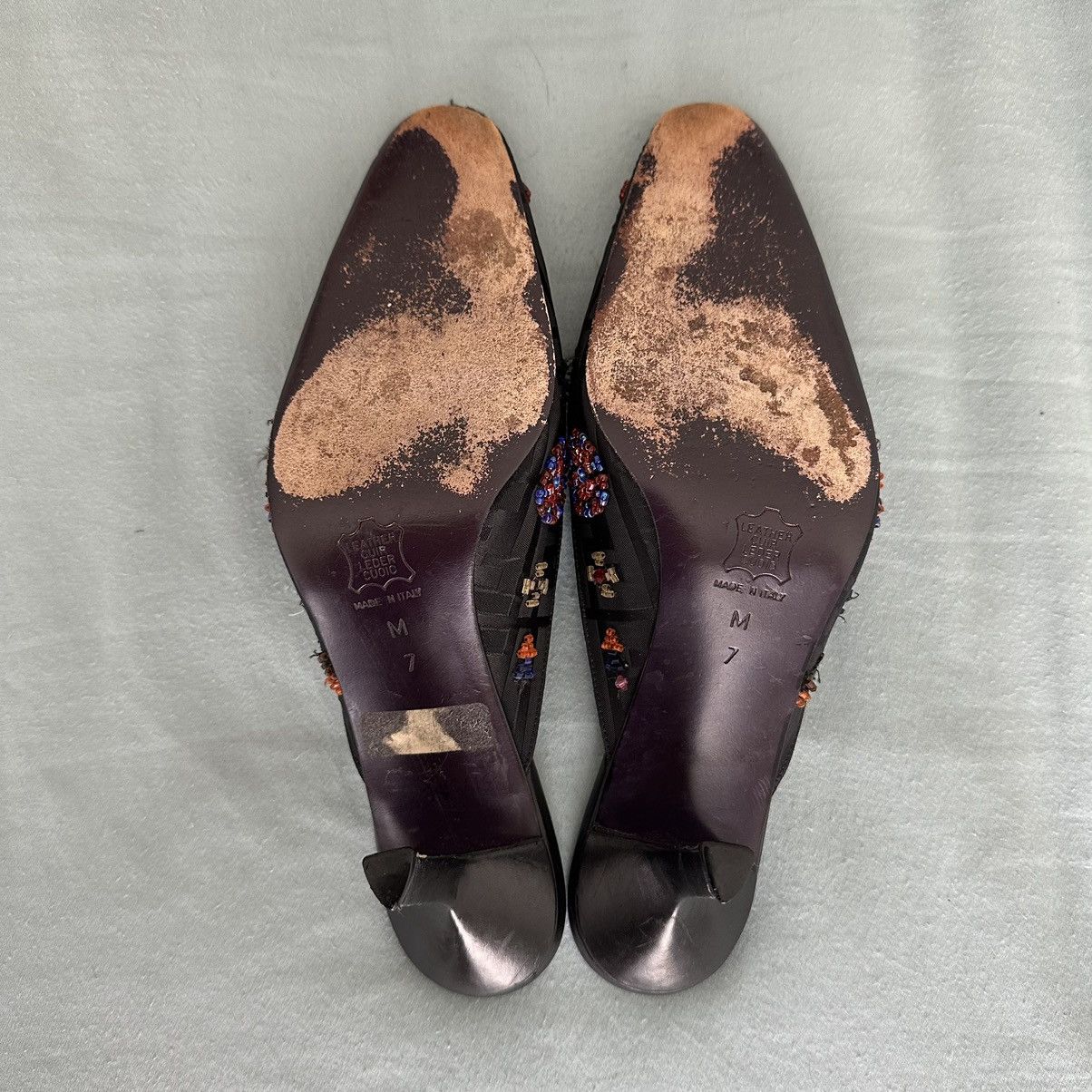 Fendi Vintage Beaded Fendi Mules Grailed