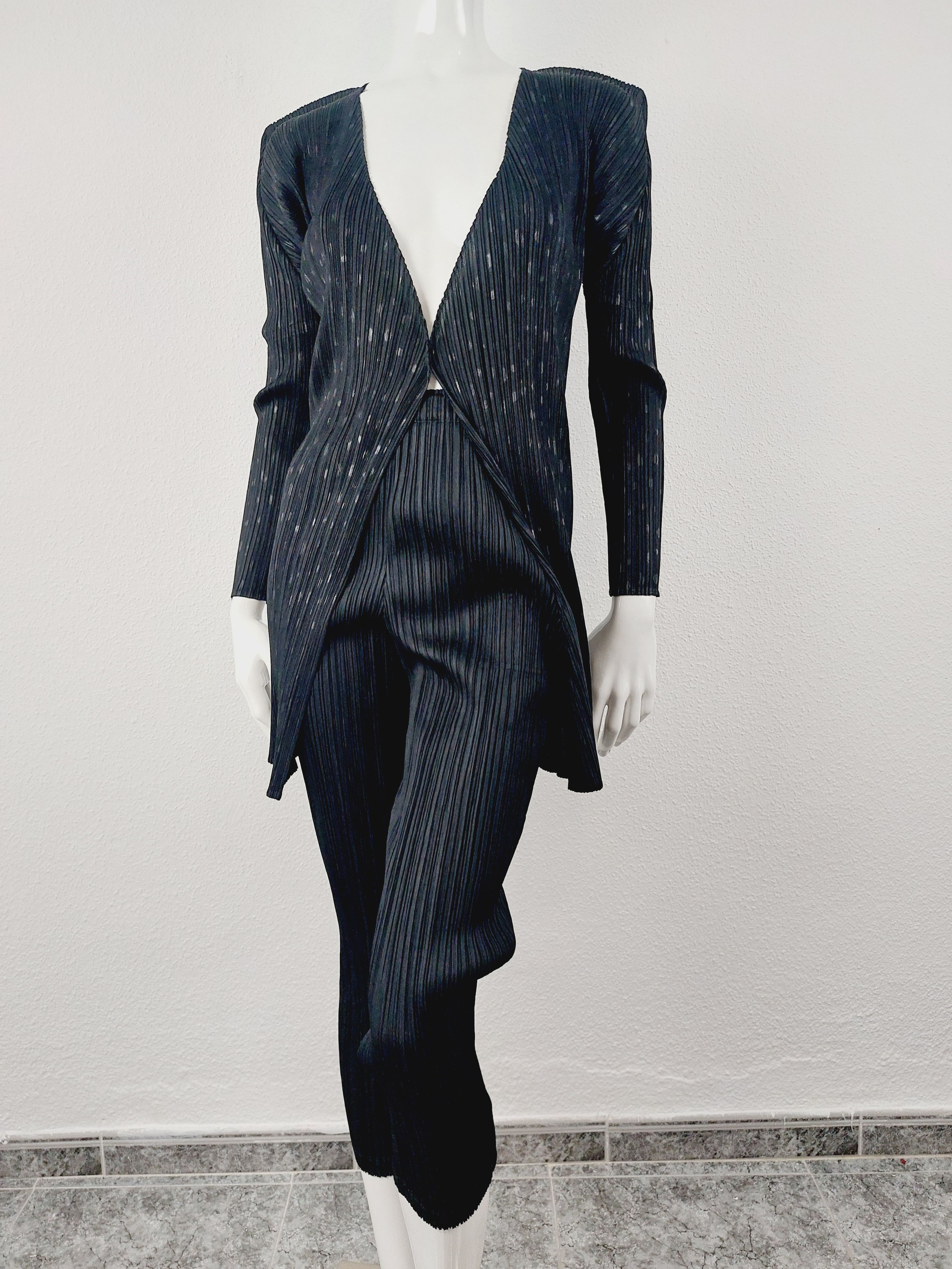 Issey Miyake Issey Miyake Pleats Please Dot Dotted Black Blazer Jacket Size ONE SIZE - 11 Thumbnail