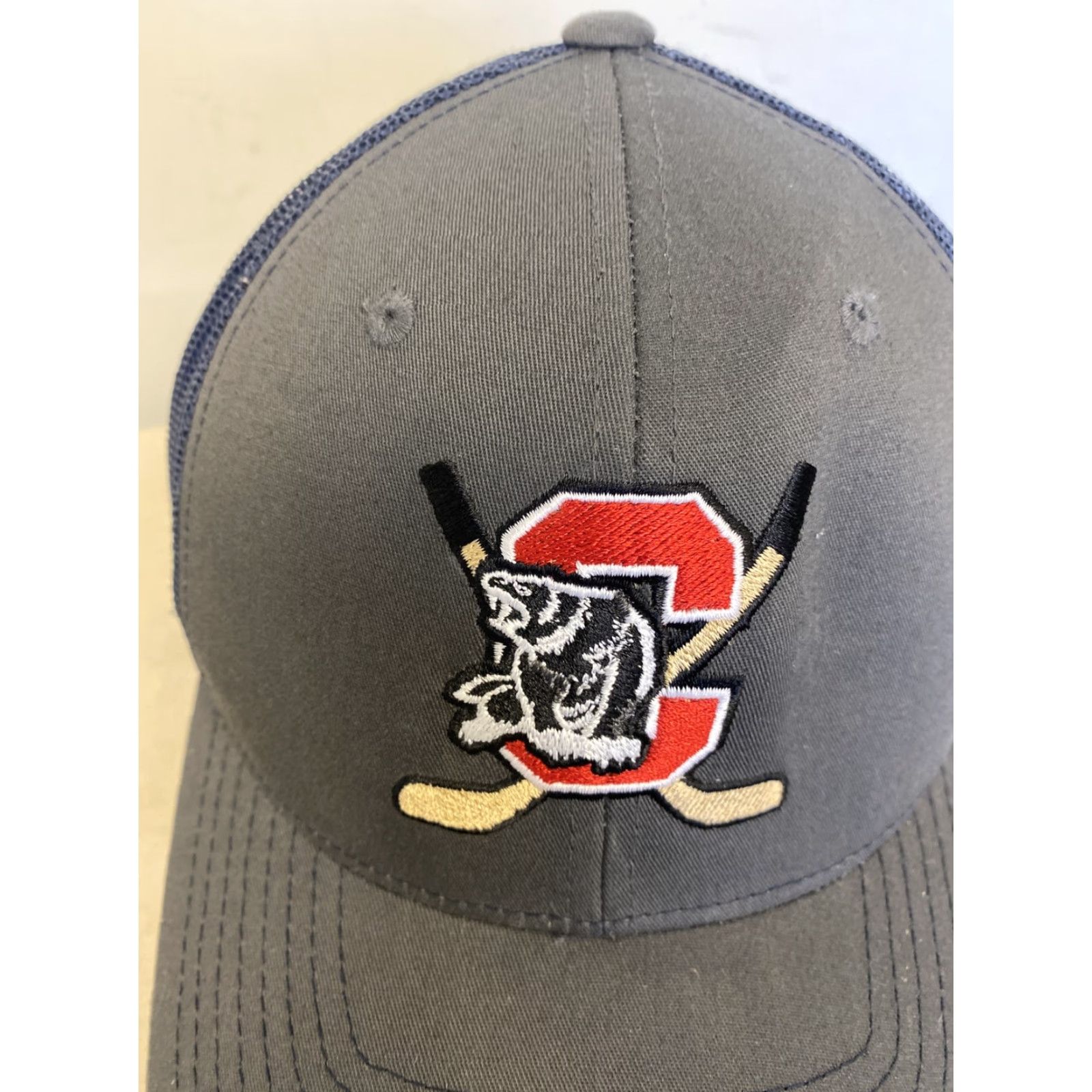 Vintage Chicago Bears Gray Trucker Hat Men's One Size Baseball Cap University Solid Cotton Polyester Gray Holiday Fall Spring Summer Winter Casual Size ONE SIZE - 2 Thumbnail