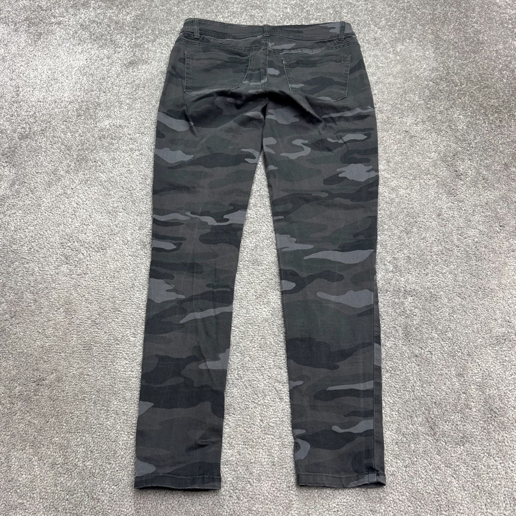 Vintage Democracy Jeans Skinny Womens 6 Gray Camouflage Low Rise Stretch Pocket Denim City Army Size 28" / US 6 / IT 42 - 2 Thumbnail
