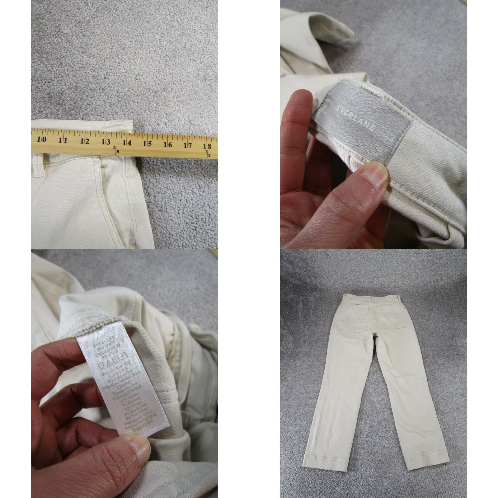 Everlane VINTAGE Everlane Jeans Womens 6 Cropped Slim Regular White Denim Size 28" / US 6 / IT 42 - 8 Thumbnail