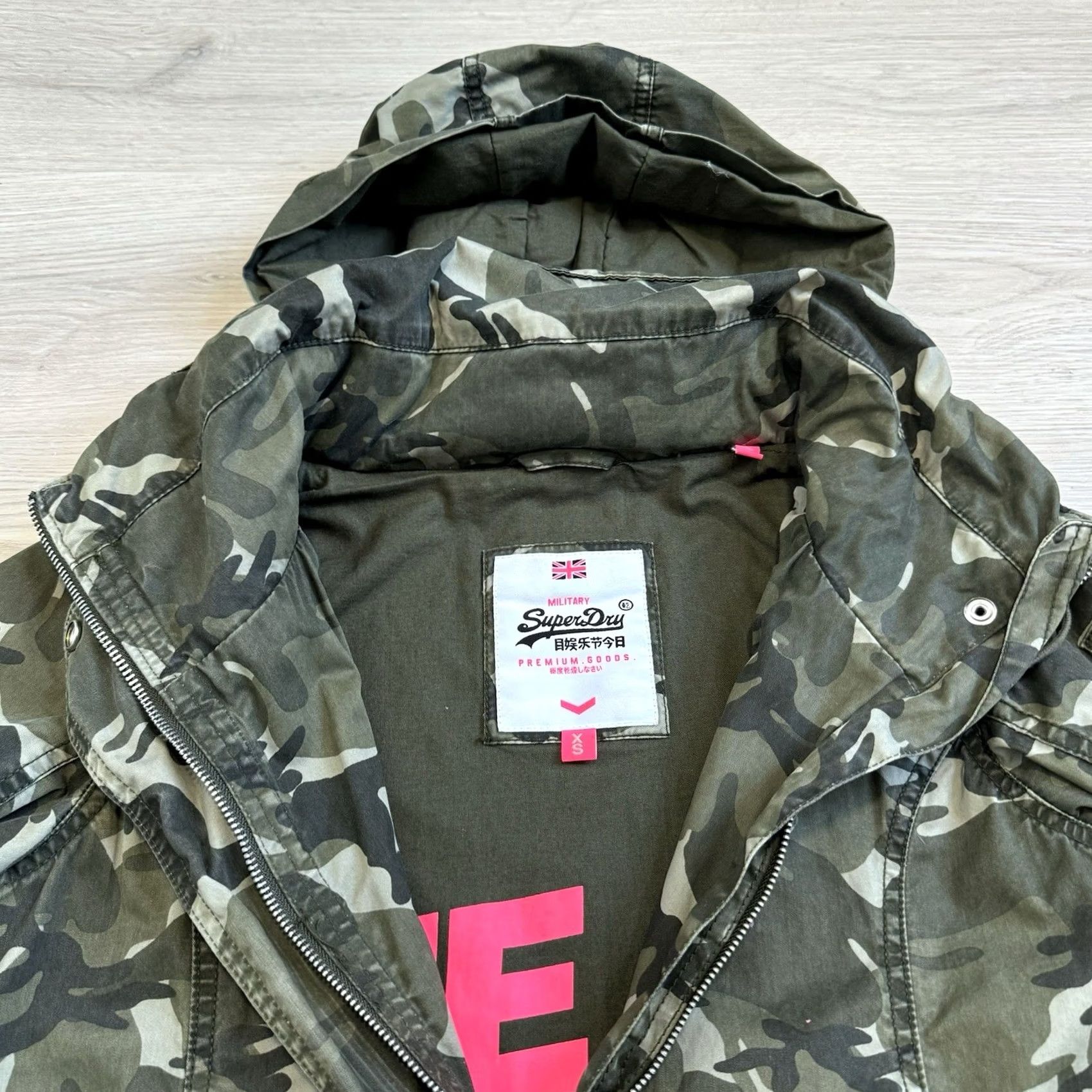 Superdry SUPERDRY Parka Jacket Women’s XS Hooded Camouflage Military Rookie Long Sleeve Zip Coat Regular Fit Century/90s Style Size XS / US 0-2 / IT 36-38 - 4 Thumbnail