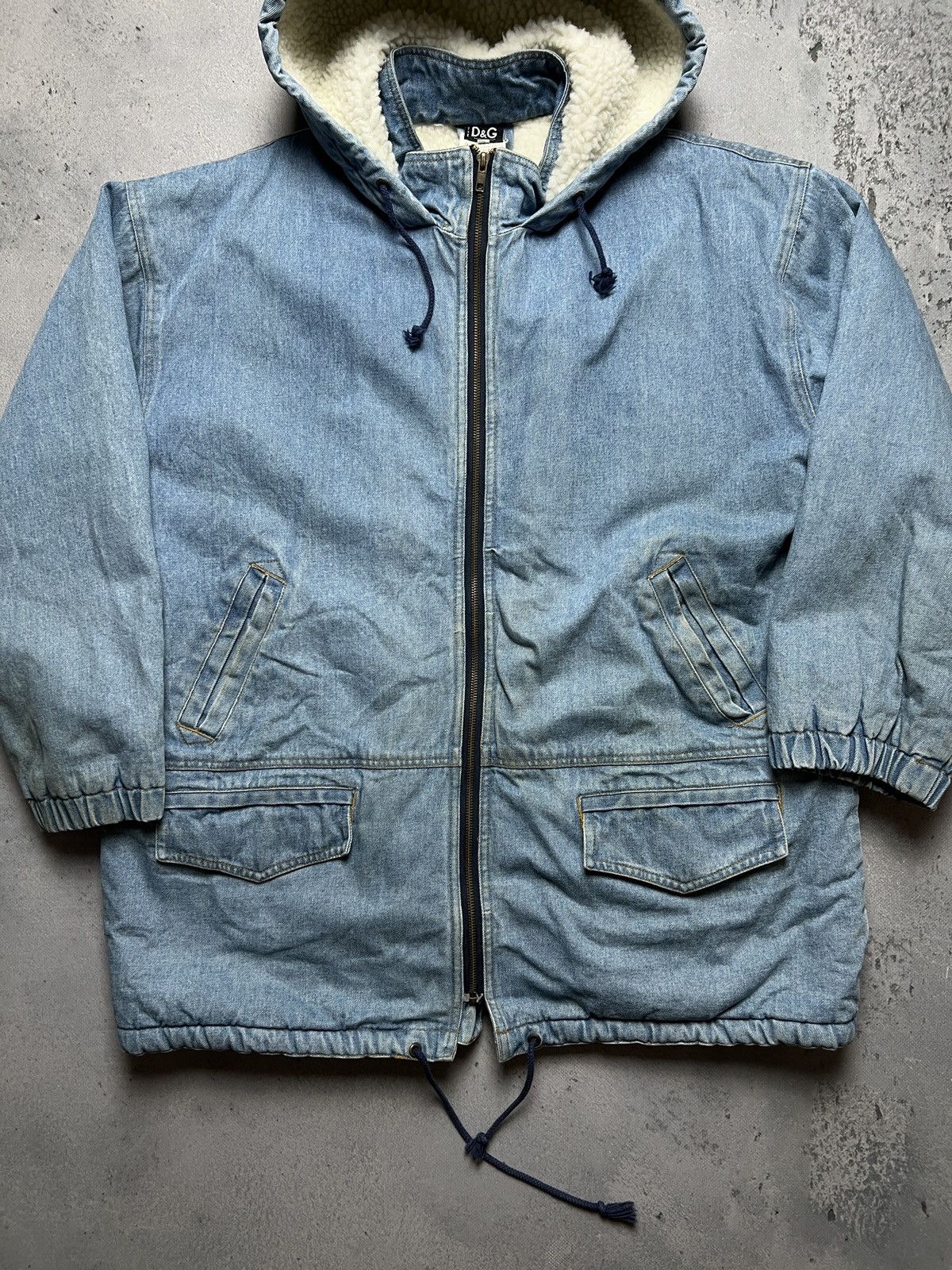 Dolce & Gabbana Vintage Dolce & Gabbana Zip-Up Sherpa Archive Denim Jacket Size US M / EU 48-50 / 2 - 12 Thumbnail