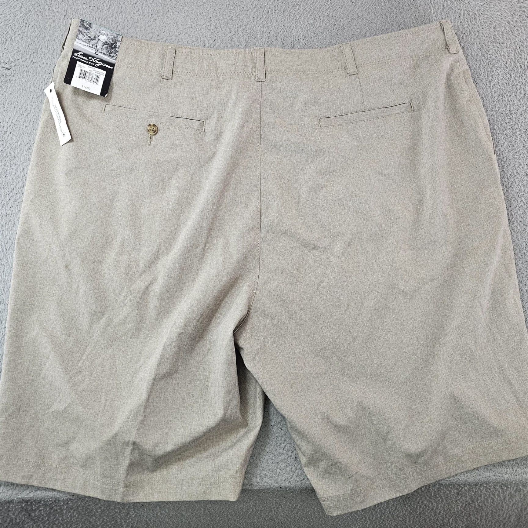 Hogan Ben Hogan Shorts Mens 46 Khaki Heather Performance Golf Classic Flat Front New Size US 30 / EU 46 - 3 Thumbnail