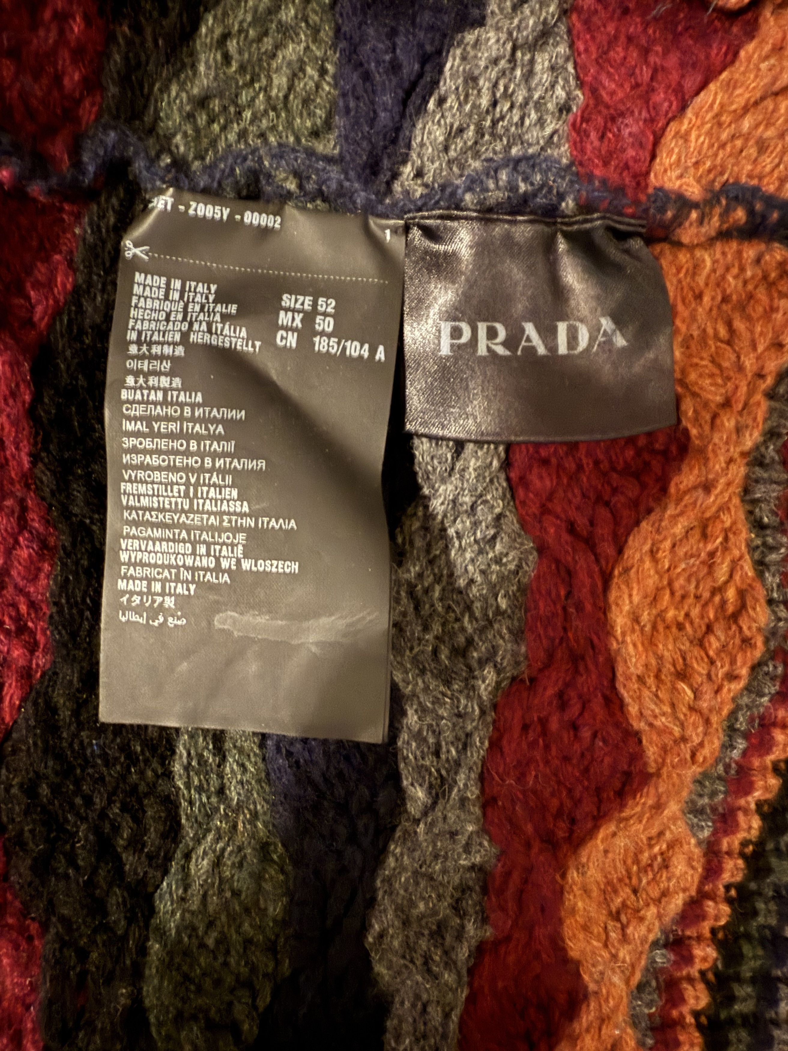 Prada Prada Men’s F/W 2016 Runway Hand Knit Kaleidoscope Sweater Size US L / EU 52-54 / 3 - 8 Thumbnail