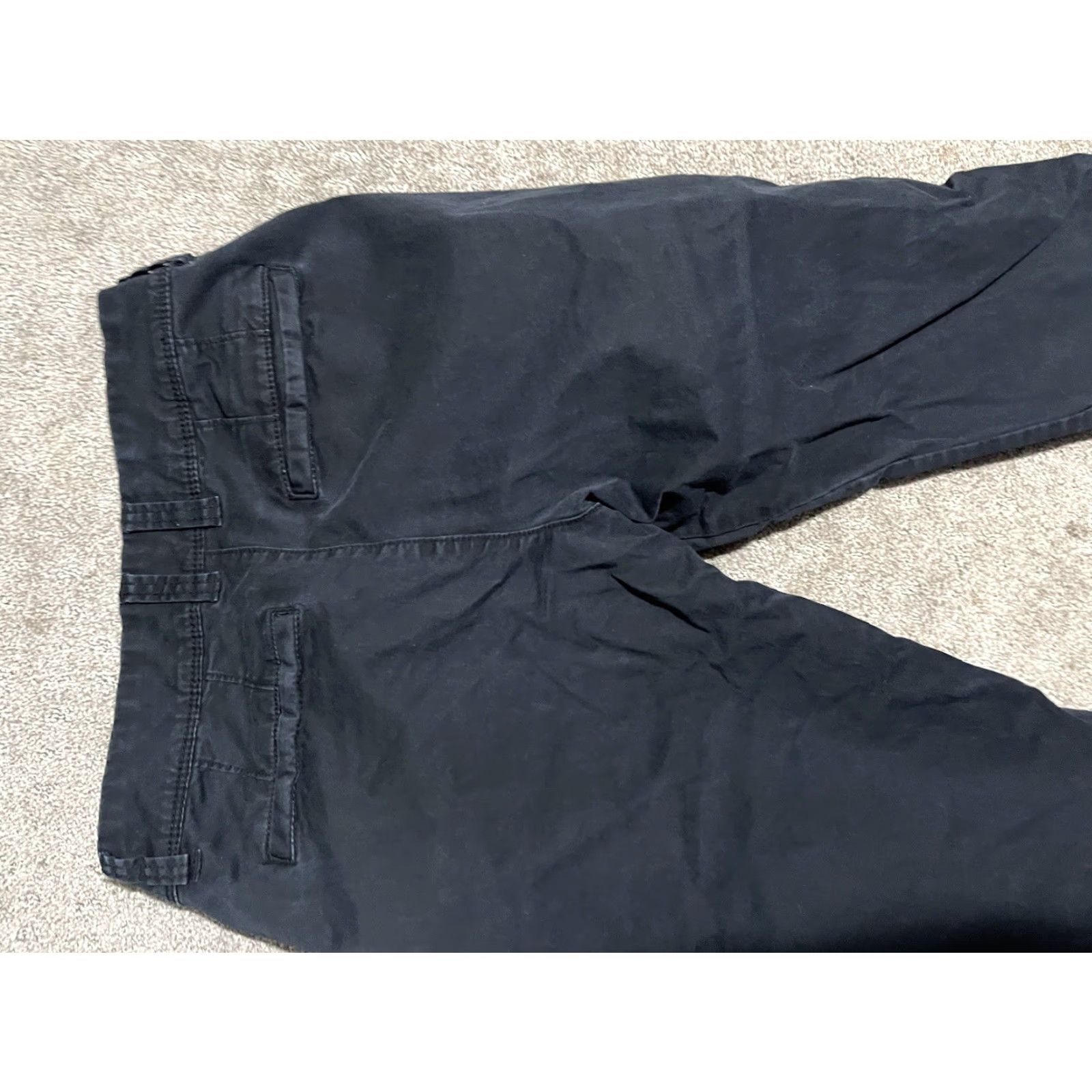 Old Navy VINTAGE Old Navy Women's Chino Pants Regular Size 2 Mid Rise Khaki Stretch Black Boyfriend style Size 26" / US 2 / IT 38 - 4 Thumbnail