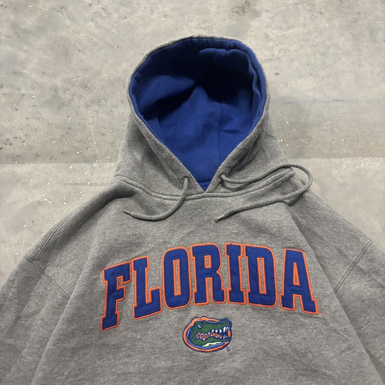 Japanese Brand × Vintage Crazy Vintage Y2K/2000s Grey Florida Gators Spellout College Essential Boxy Hoodie! Size US XL / EU 56 / 4 - 2 Thumbnail