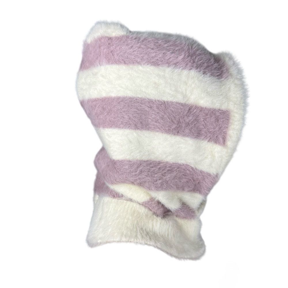 Other New Striped Purple & White Striped Fuzzy Balaclava Size ONE SIZE - 2 Thumbnail