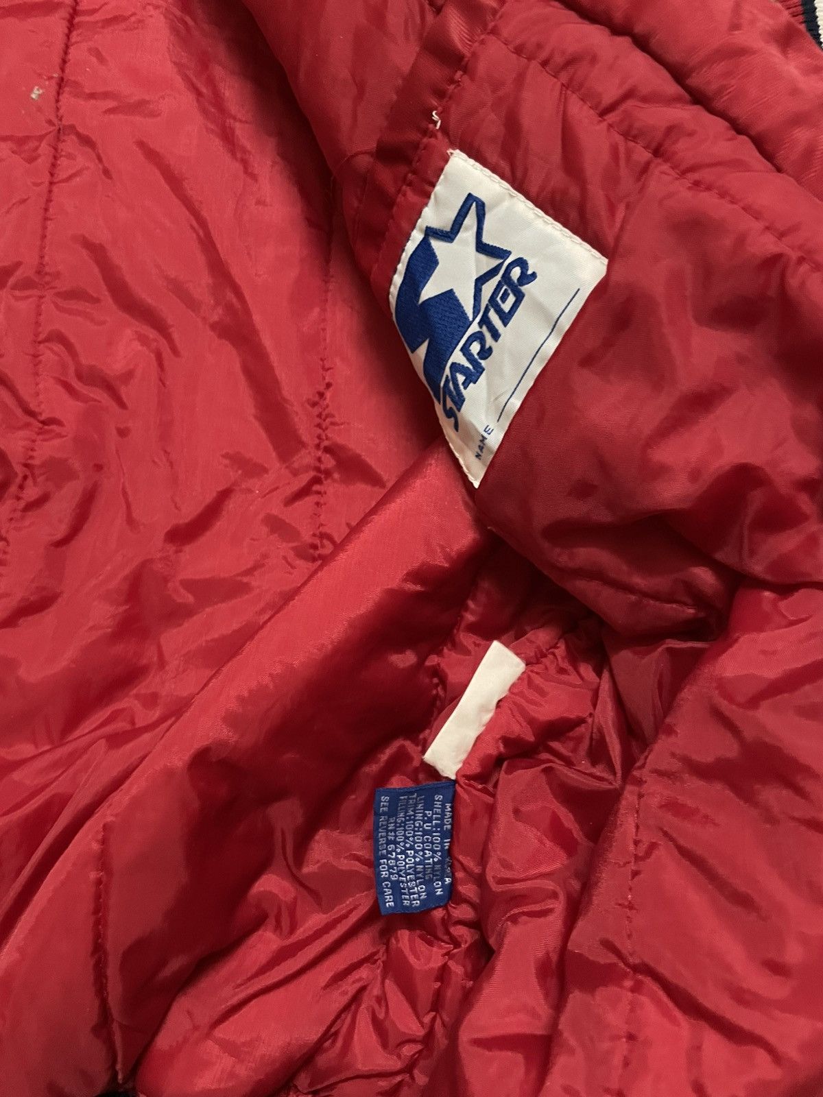 MLB Vintage 90s Red Cleveland Indians MLB Starter Bomber Jacket Size US M / EU 48-50 / 2 - 4 Thumbnail