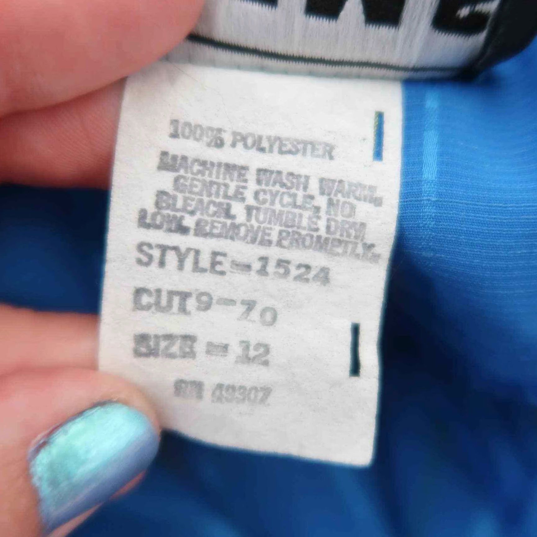 Vintage VINTAGE 80s Blue Striped Midi Blouson Dress 12 Size XL / US 12-14 / IT 48-50 - 7 Thumbnail