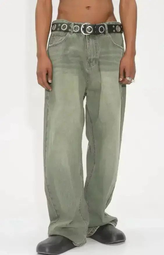 Japanese Brand washed faded loose baggy urban outdoor hiphop jeans Size US 32 / EU 48 - 5 Thumbnail