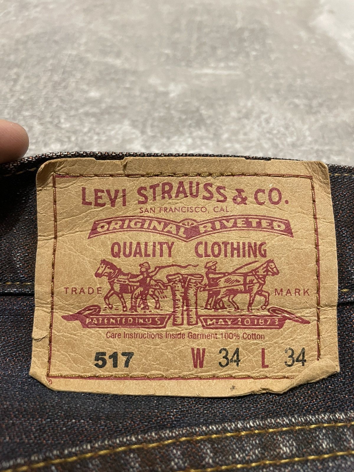 Levi's × Levi's Vintage Clothing × Vintage Vintage Levis 517 Washed Garment Dye Distressed Jeans Size US 34 / EU 50 - 9 Thumbnail