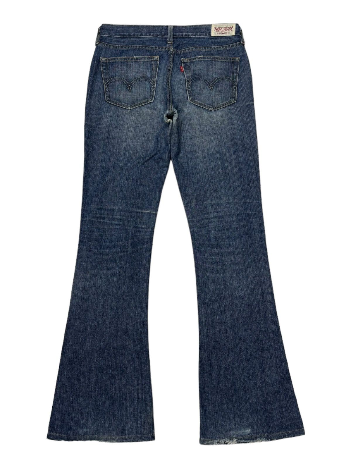 Levi's × Vintage 🔥LEVIS RED TAB FLARE DISTRESS DENIM JEANS Size 30" / US 8 / IT 44 - 4 Thumbnail