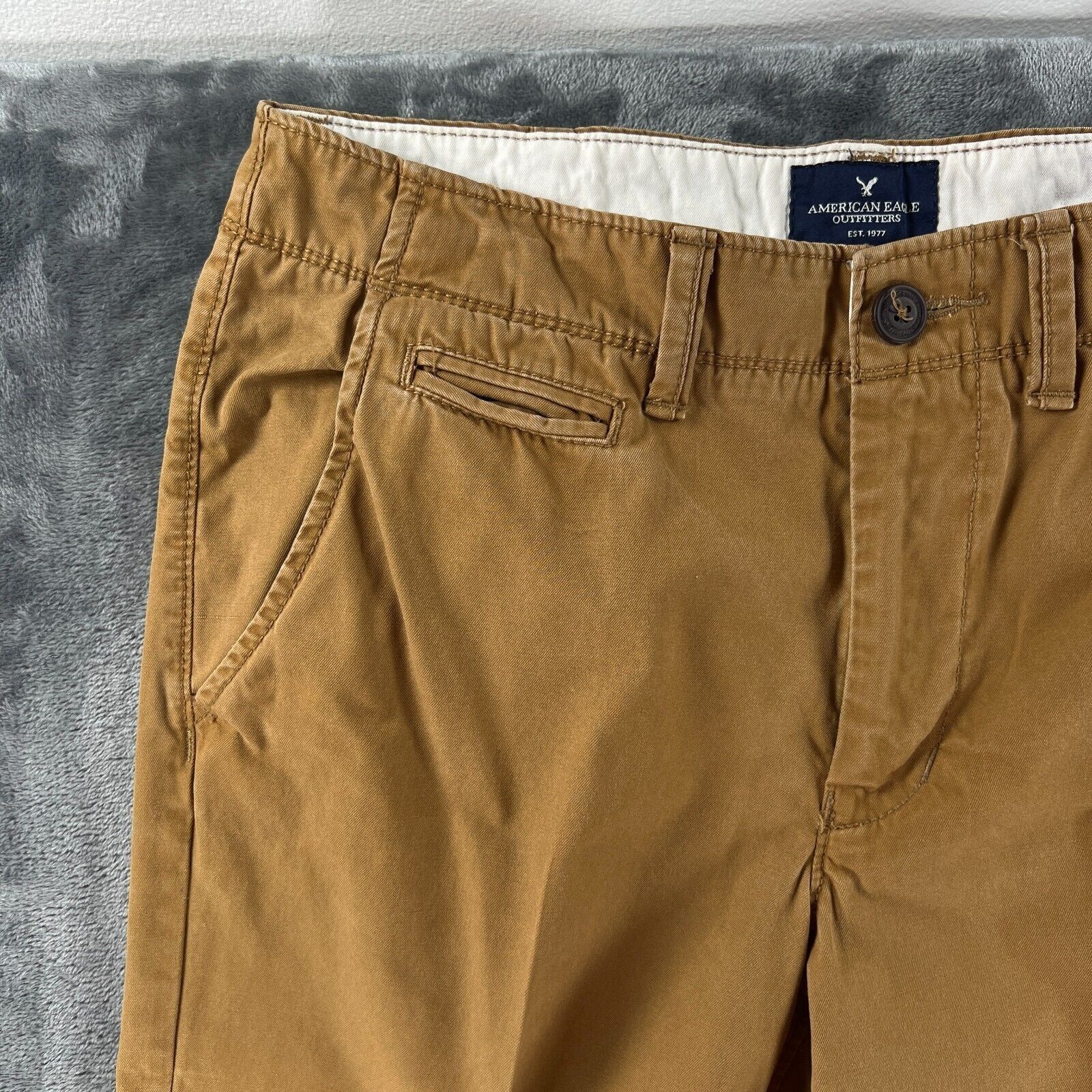 American Eagle Outfitters American Eagle Original Straight Khaki Pants Men 34x34 (34x3 Size US 34 / EU 50 - 5 Thumbnail