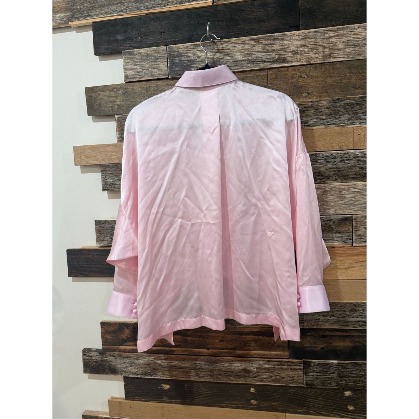 Emporio Armani EMPORIO ARMANI DRAWSTRING SILK SHIRT blouse size tag missing fit Medium Large Size M / US 6-8 / IT 42-44 - 3 Thumbnail