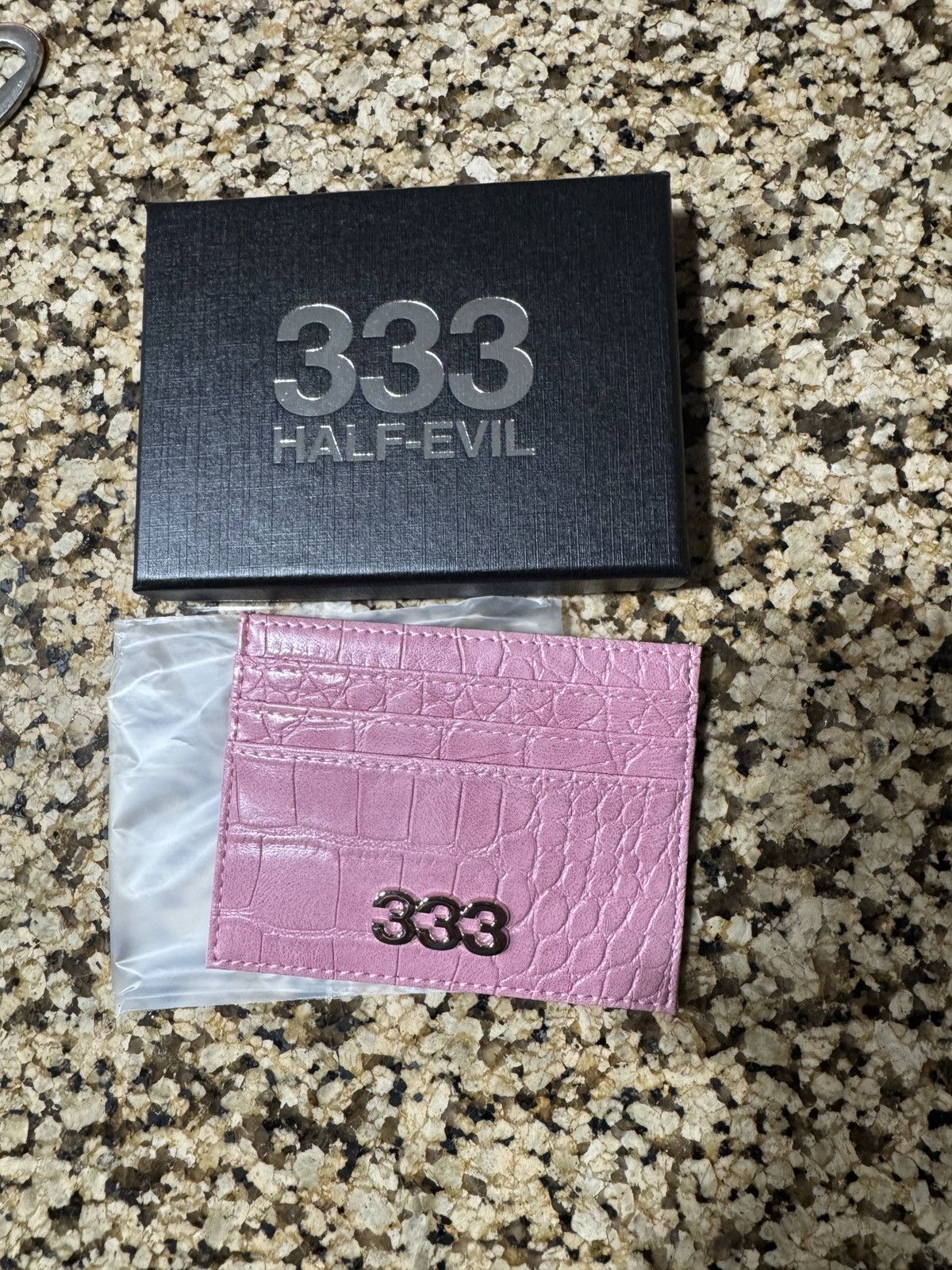 Half Evil RARE HALF EVIL PINK CROCODILE CARDHOLDER ❤️✅ SHIPS ASAP Size ONE SIZE - 2 Thumbnail