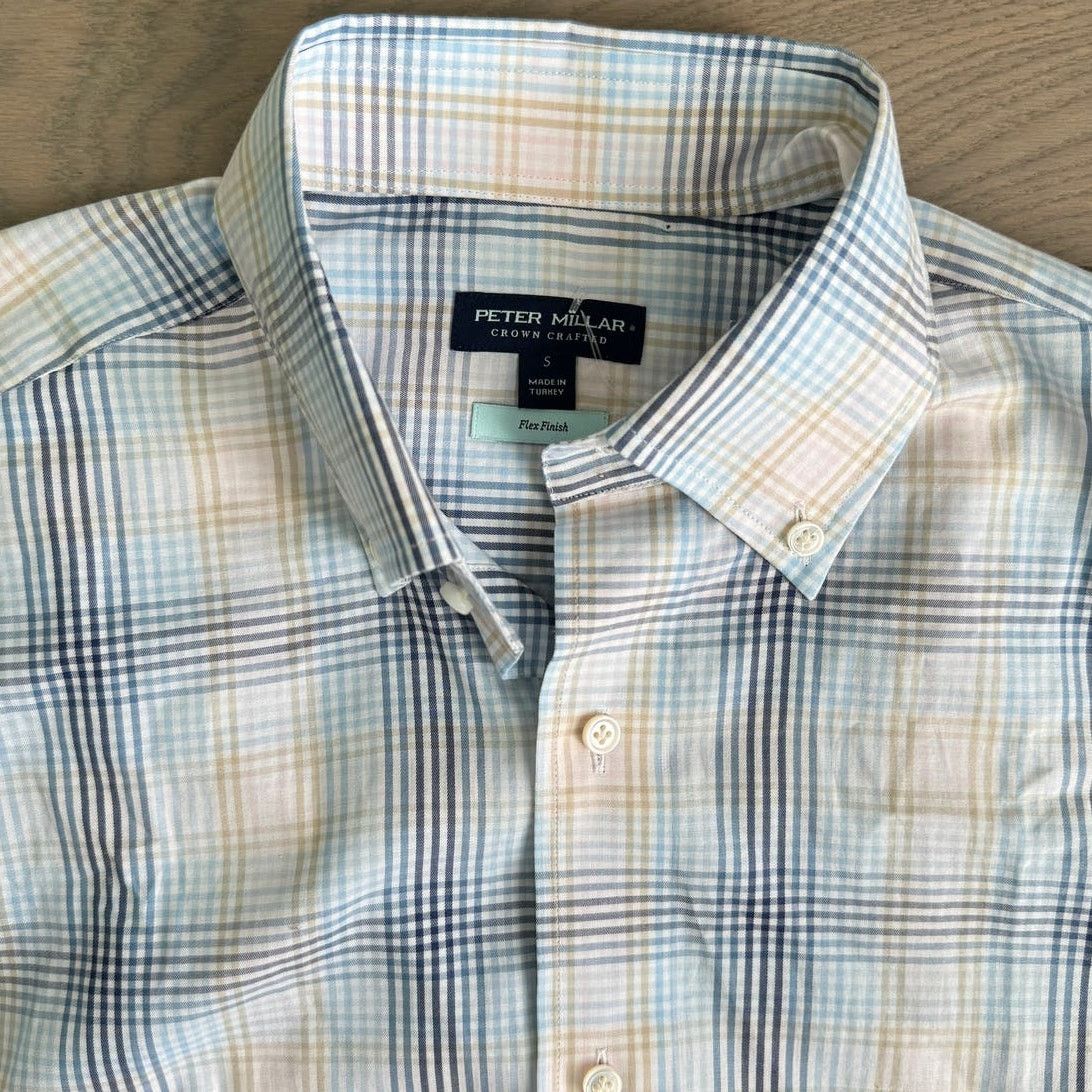 Peter Millar NWT Peter Millar Devon Button Down Shirt Channel Blue Size US S / EU 44-46 / 1 - 3 Thumbnail
