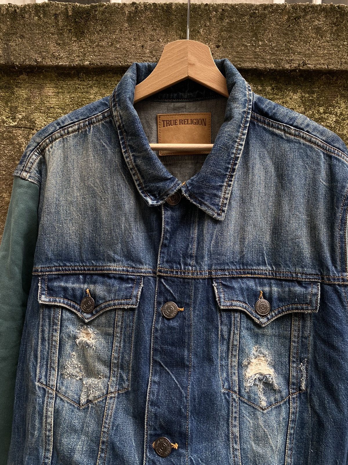 Japanese Brand × True Religion New With Tags True Religion Distressed Denim Y2K Jacket Size US XL / EU 56 / 4 - 4 Thumbnail