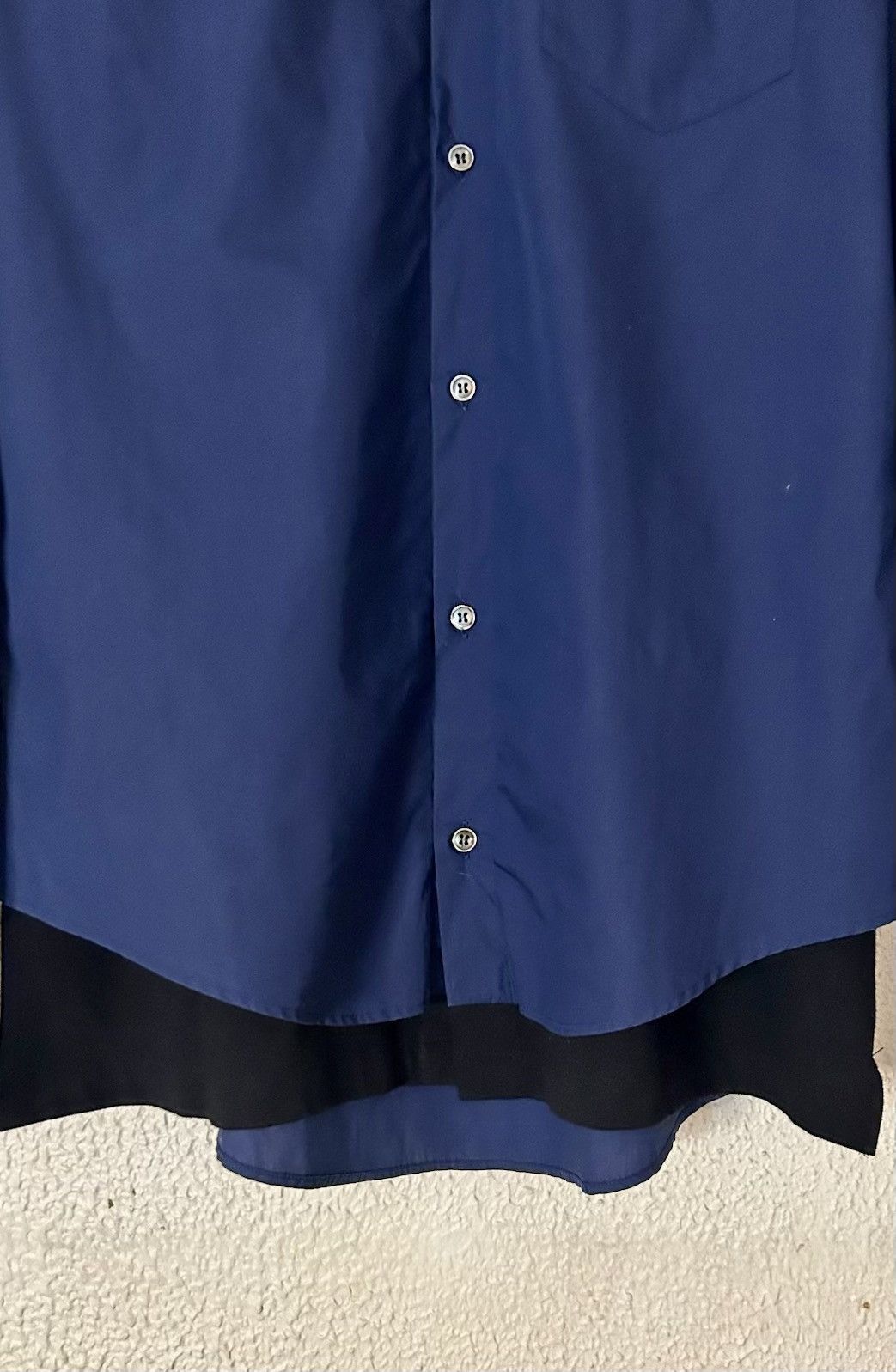 Maison Margiela Line 10 Navy and black dress shirt