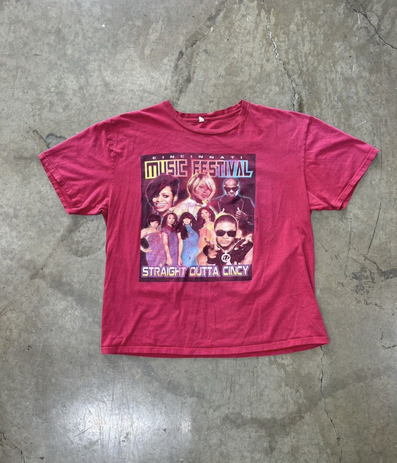 Vintage Cincinnati Music Festival Usher Lineup Tee Medium Size US M / EU 48-50 / 2 - 2 Thumbnail