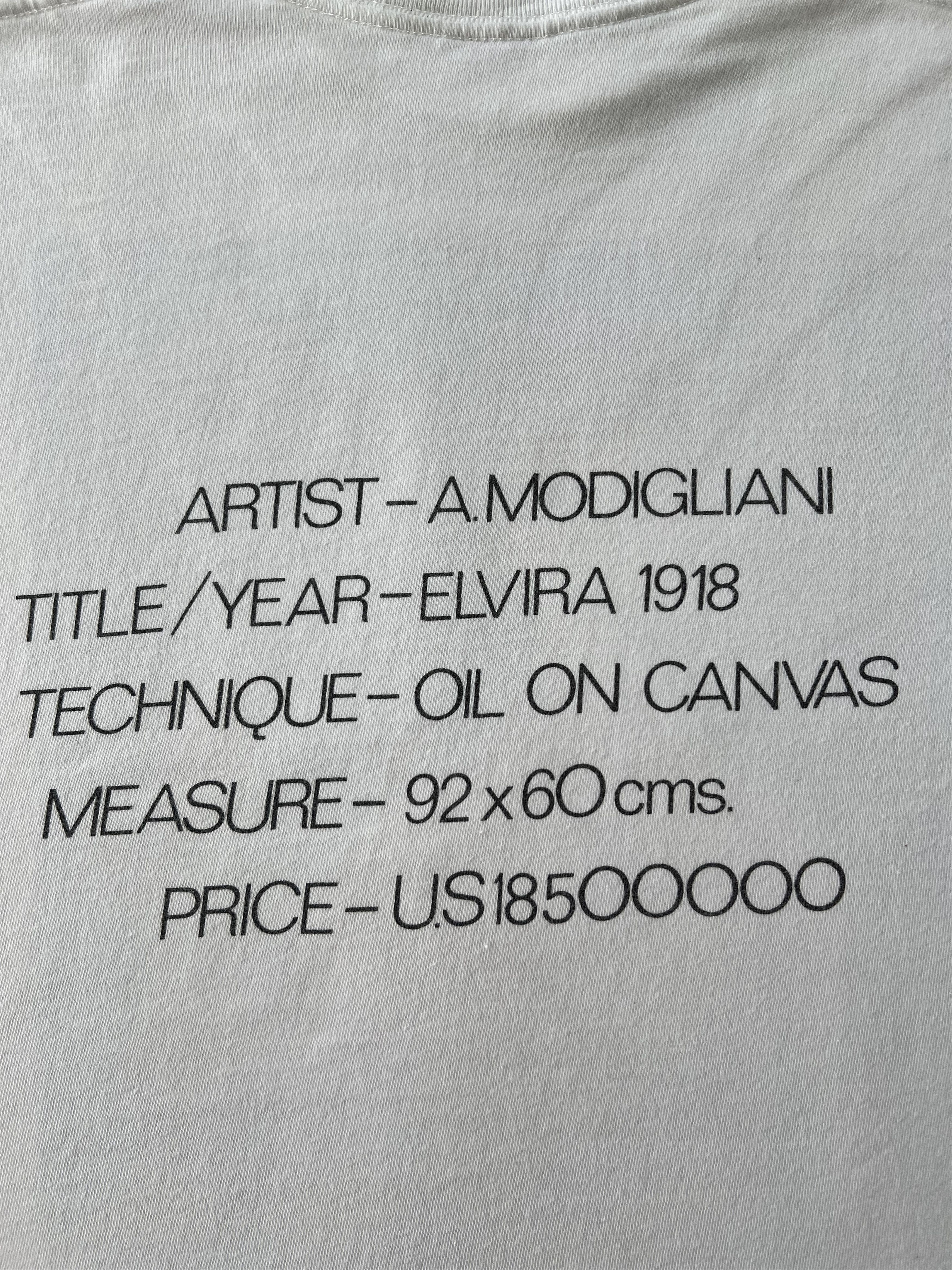 Arts & Science Vintage 90s Amedeo Modigliani Elvira 1918 Art T-shirt Size US L / EU 52-54 / 3 - 13 Thumbnail