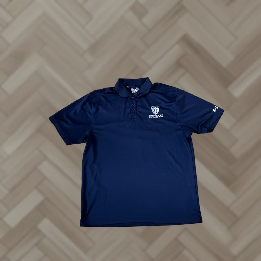 Under Armour Under Armour Golf Polo Shirt Navy Blue Loose Fit HeatGear XL Men Size US XL / EU 56 / 4 - 1 Thumbnail