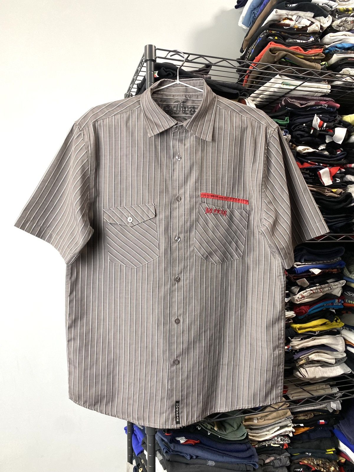 No Fear Rare! Vintage No Fear Striped Shirt Hook Ups Size US M / EU 48-50 / 2 - 2 Thumbnail