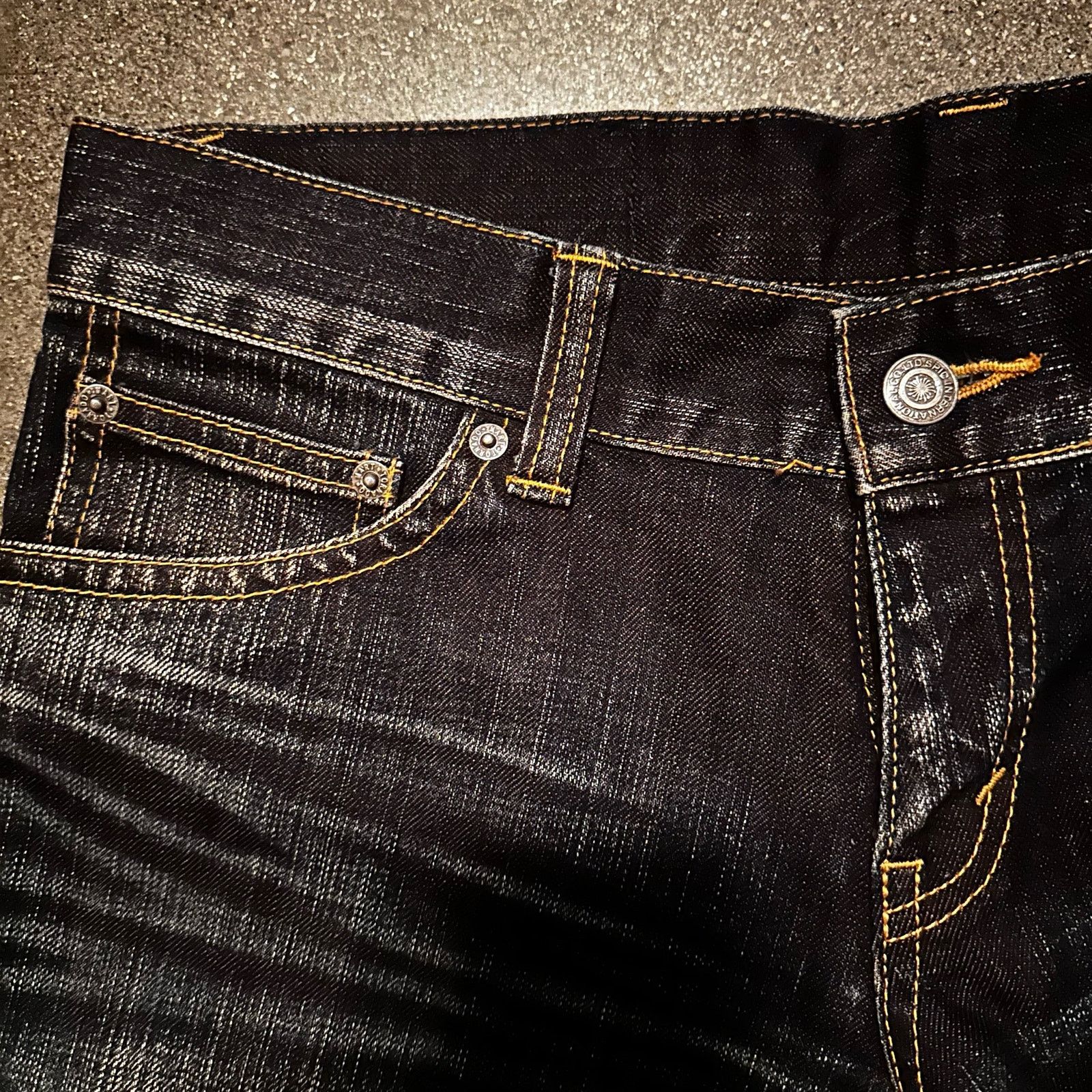 Tornado Mart Aero by Tornado Mart Red Tab Flared Water Pattern Wash Jeans Size US 32 / EU 48 - 6 Thumbnail
