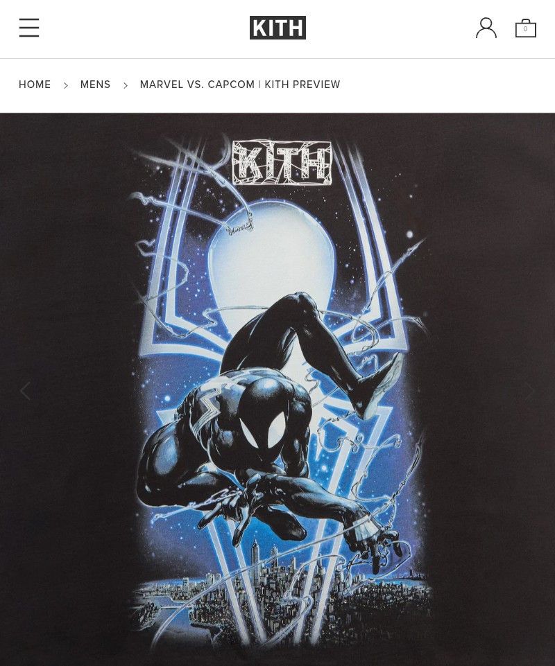 Kith × Marvel Comics Kith X Marvel Vs Capcom Symbiote SpiderMan Tee Size US XL / EU 56 / 4 - 6 Thumbnail