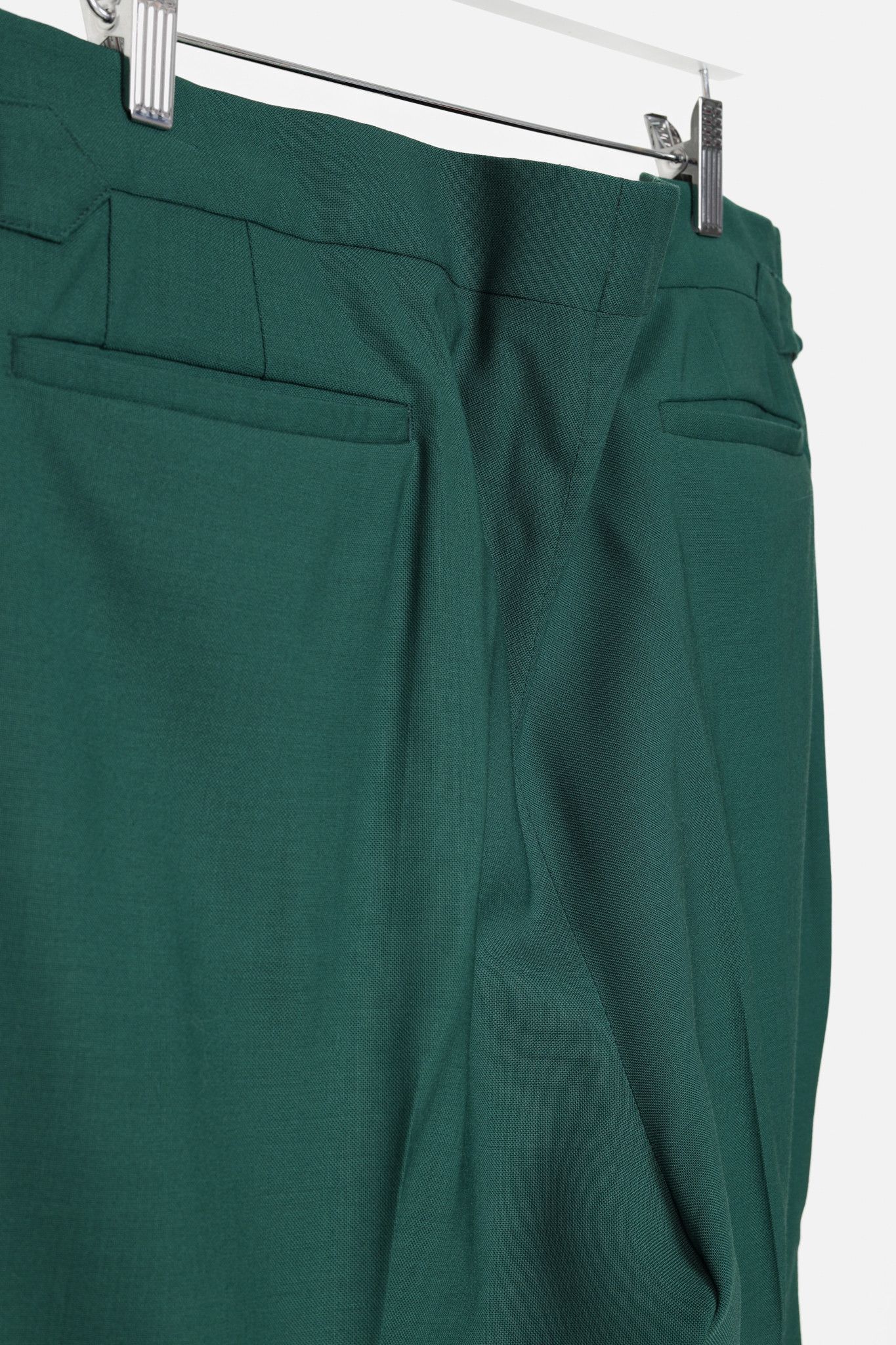 Paul Smith Paul Smith Green Wool Suiting Pant with Side Adjusters Size 38R - 6 Thumbnail