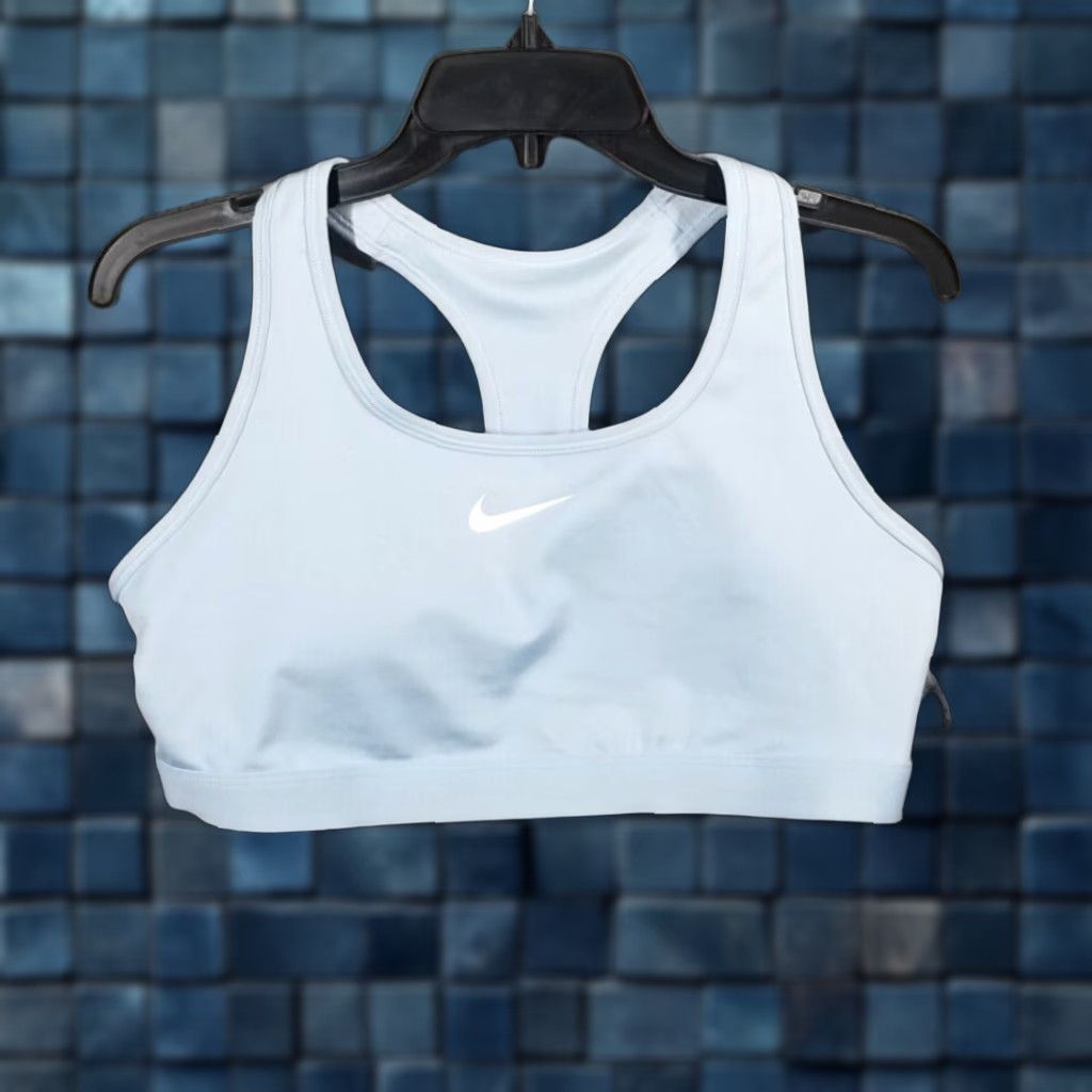 Nike Sports Bra Large Blue Padded Medium Support Wireless Womens