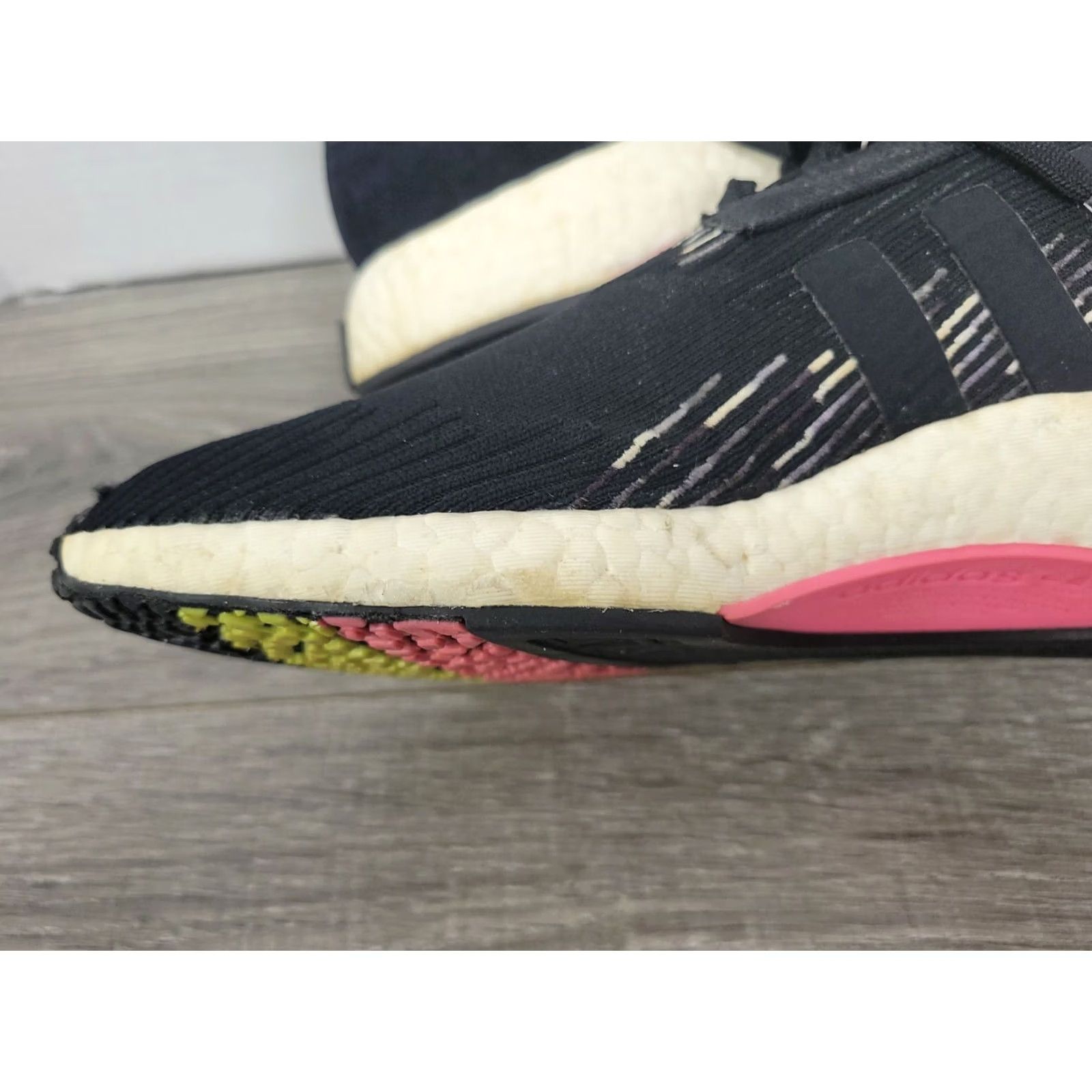 Adidas Adidas NMD Racer PK Primeknit Core Black White Pink Boost Size 8 CQ2441 Size US 8 / EU 41 - 7 Thumbnail