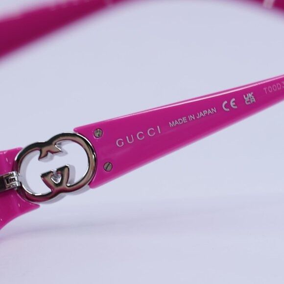 Gucci Gucci GG1661S 004 Sunglasses Fuchsia Rectangle Frame, Pink Size ONE SIZE - 7 Thumbnail
