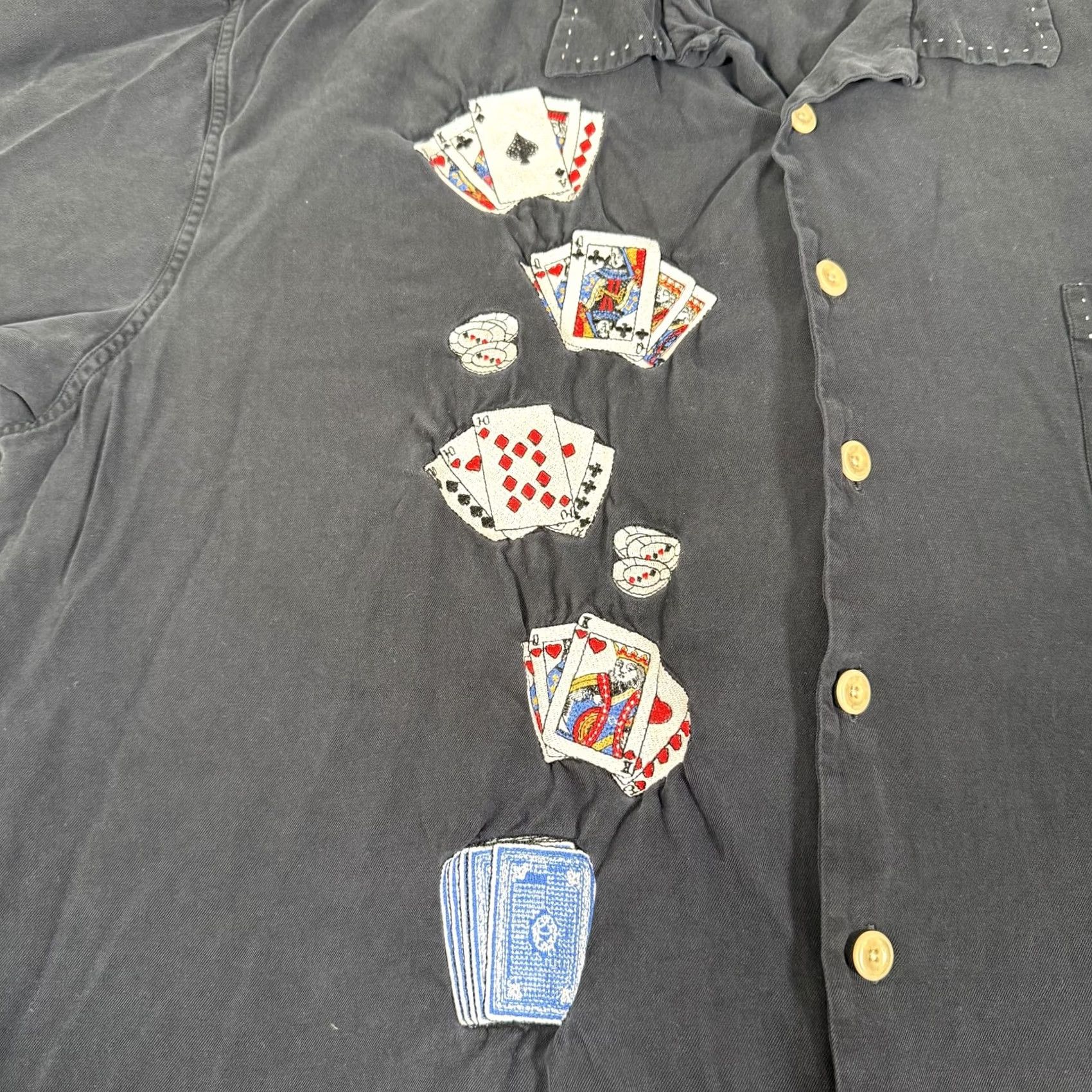 Nat Nast VINTAGE Nat Nast World Series of Poker Silk Button-Up Shirt Mens 2XL Black Embroidered Casino Poker Silk Button-Up Shirt Size US XXL / EU 58 / 5 - 5 Thumbnail