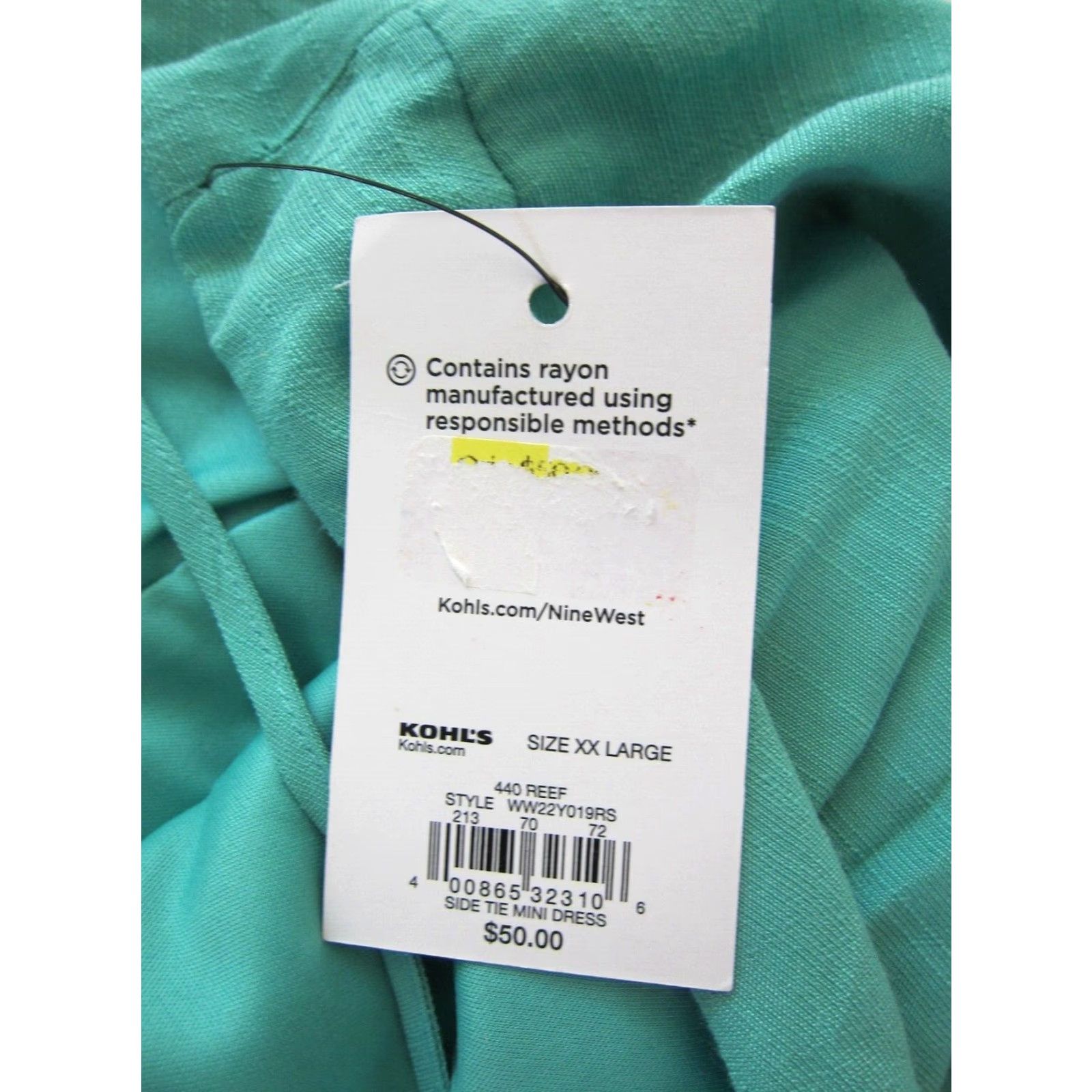 Nine West VINTAGE NWT Nine West Rayon Green Spaghetti Strap Wrap Slip Tank Sun Dress XXL Size XXL / US 16-18 / IT 52-54 - 4 Thumbnail