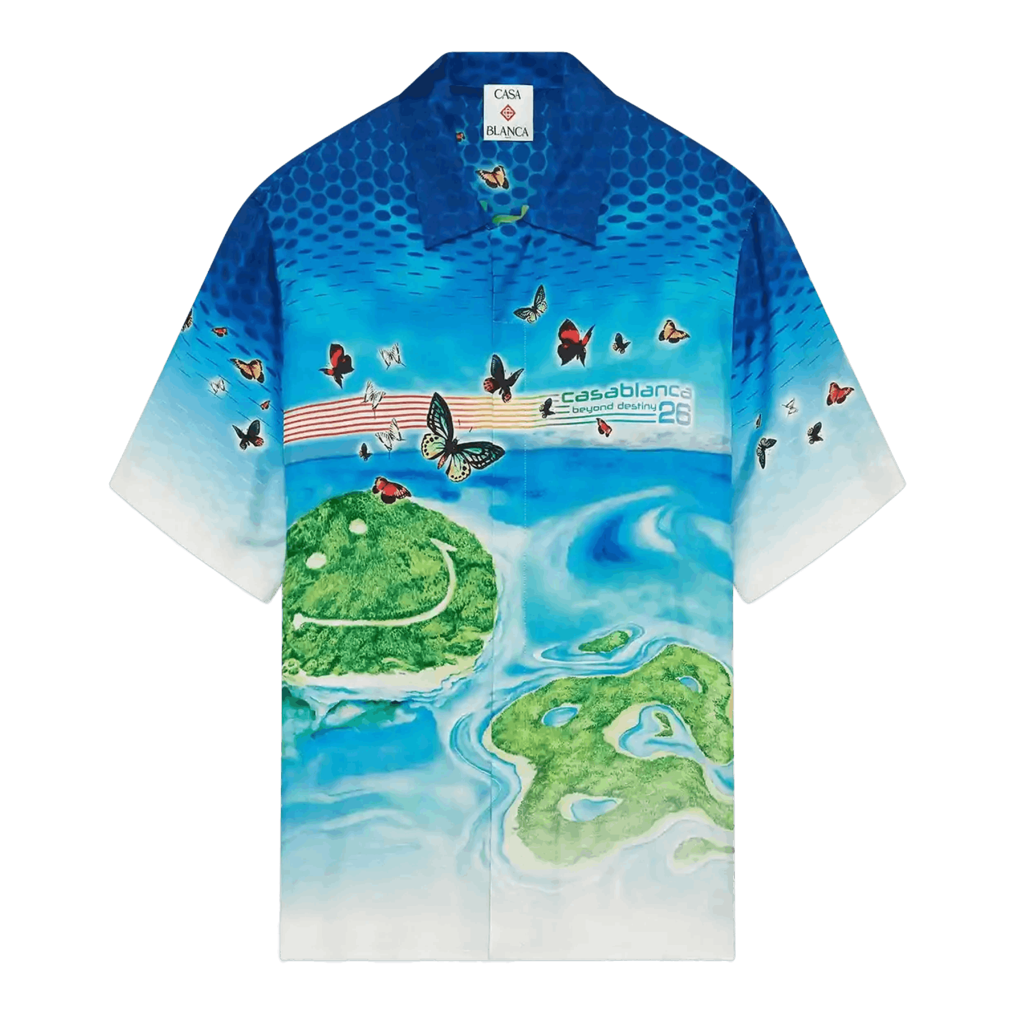 Casablanca Beyond Destiny Cuban Collar Short Sleeve Silk Shirt Size US S / EU 44-46 / 1 - 1 Thumbnail