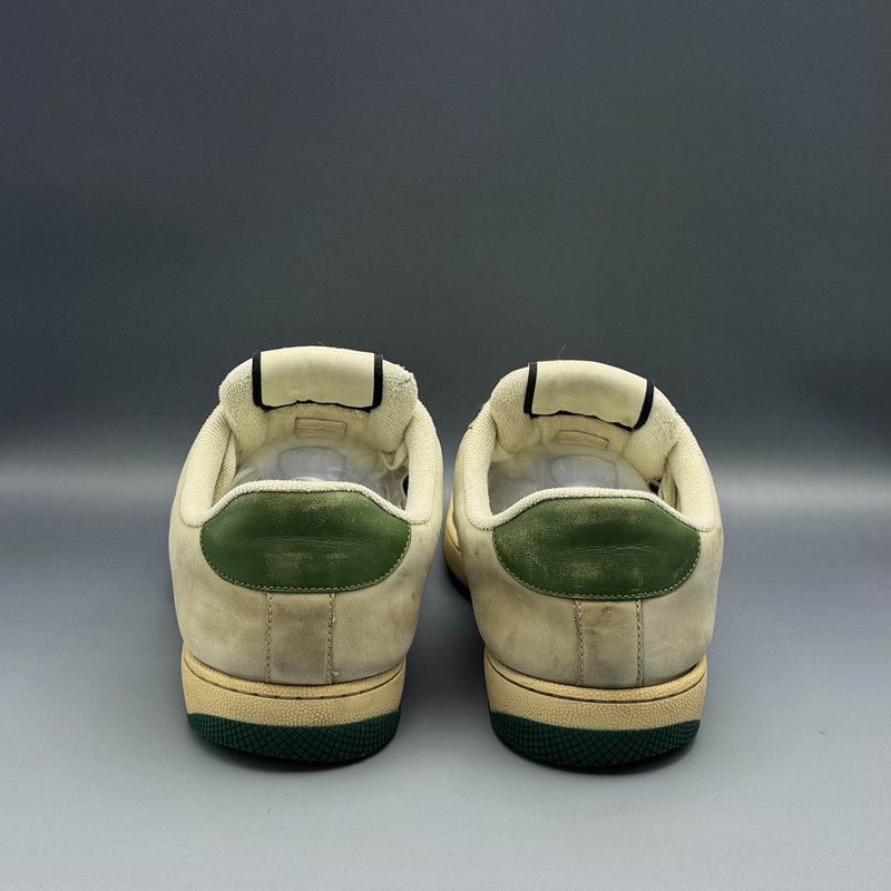 Gucci Gucci Screener Distressed Leather Sneakers for Men - Size US 8.5 / EU 41-42 - 3 Thumbnail