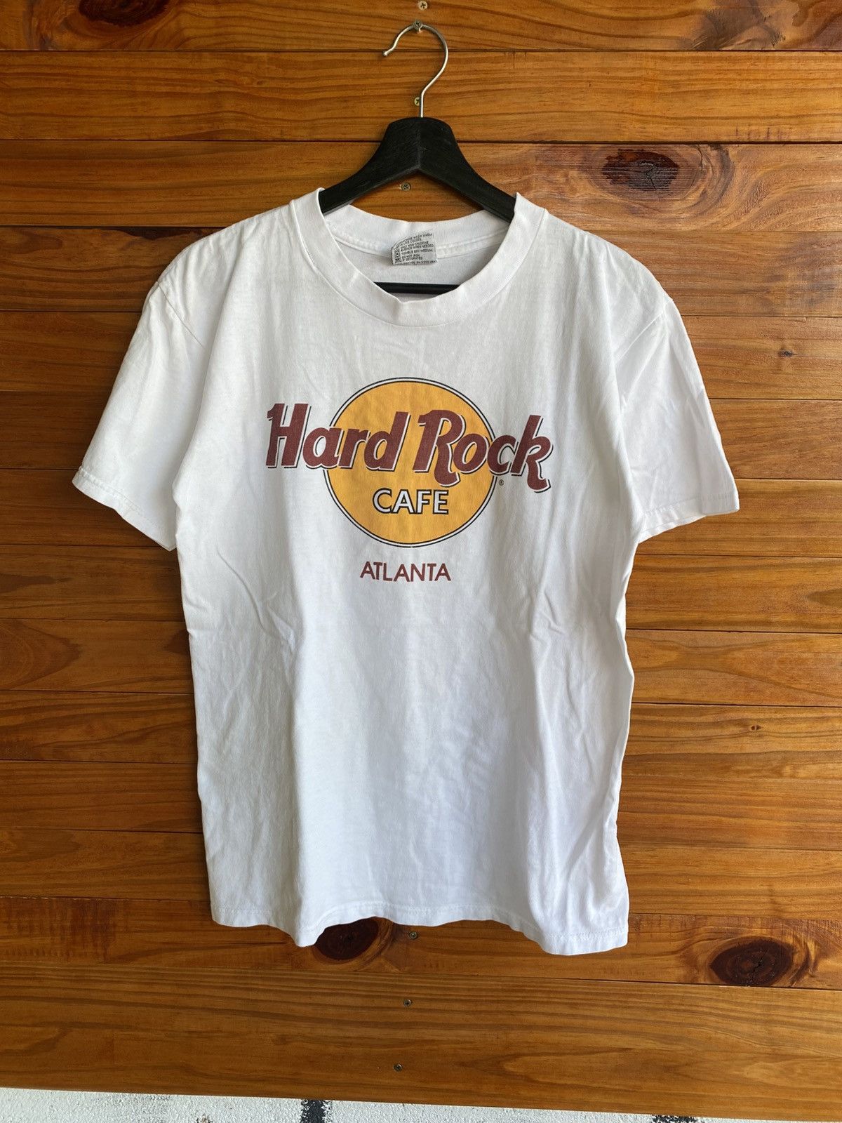 Hard Rock Cafe Vintage 90s Hard Rock Cafe Atlanta Logo T-Shirt – White Size US S / EU 44-46 / 1 - 3 Thumbnail