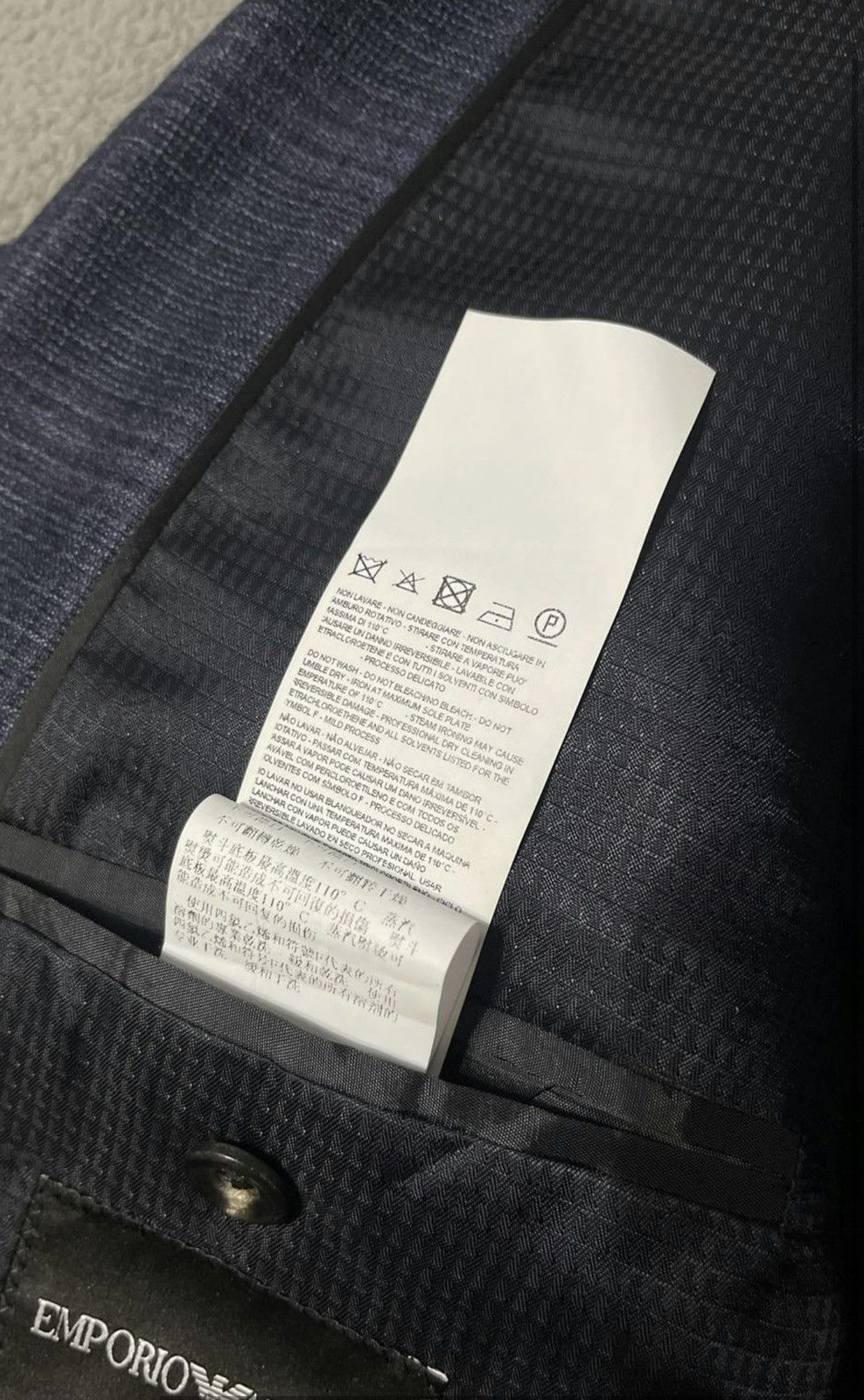 Emporio Armani Textured Travel Suit Jacket Size 42R - 6 Thumbnail