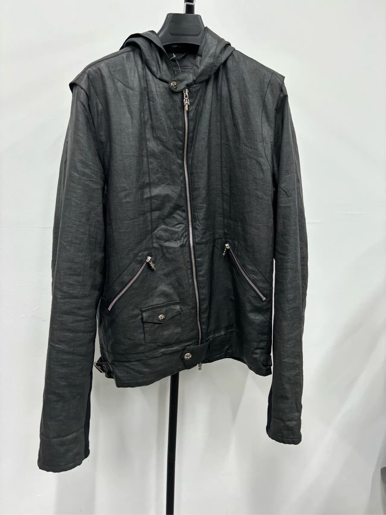 Chrome Hearts chrome hearts oil wax leather zip jacket Size US L / EU 52-54 / 3 - 1 Thumbnail