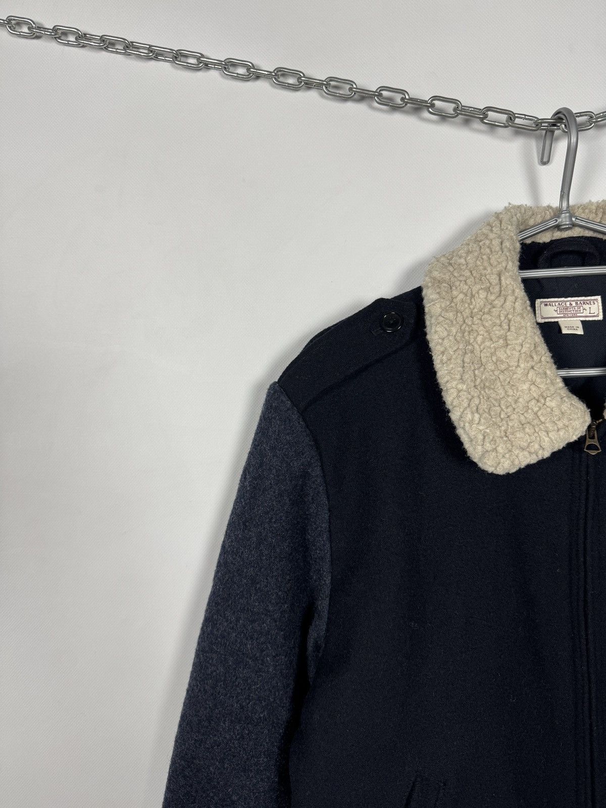 Wallace & Barnes Wallace Barnes Wool Bomber Jacket Sherpa Collar Warm Size L Size US L / EU 52-54 / 3 - 3 Thumbnail