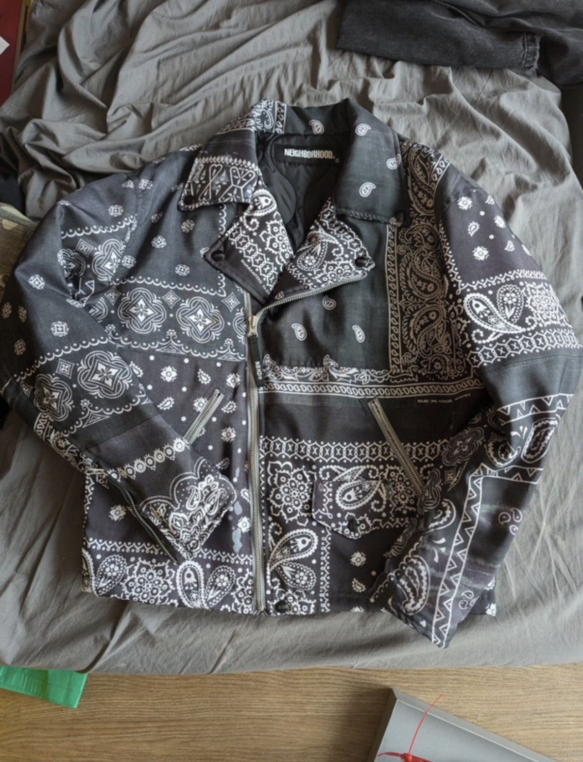 Neighborhood Neighborhood Biker Jacket Paisley/Bandana Print size 2 Size US M / EU 48-50 / 2 - 1 Thumbnail