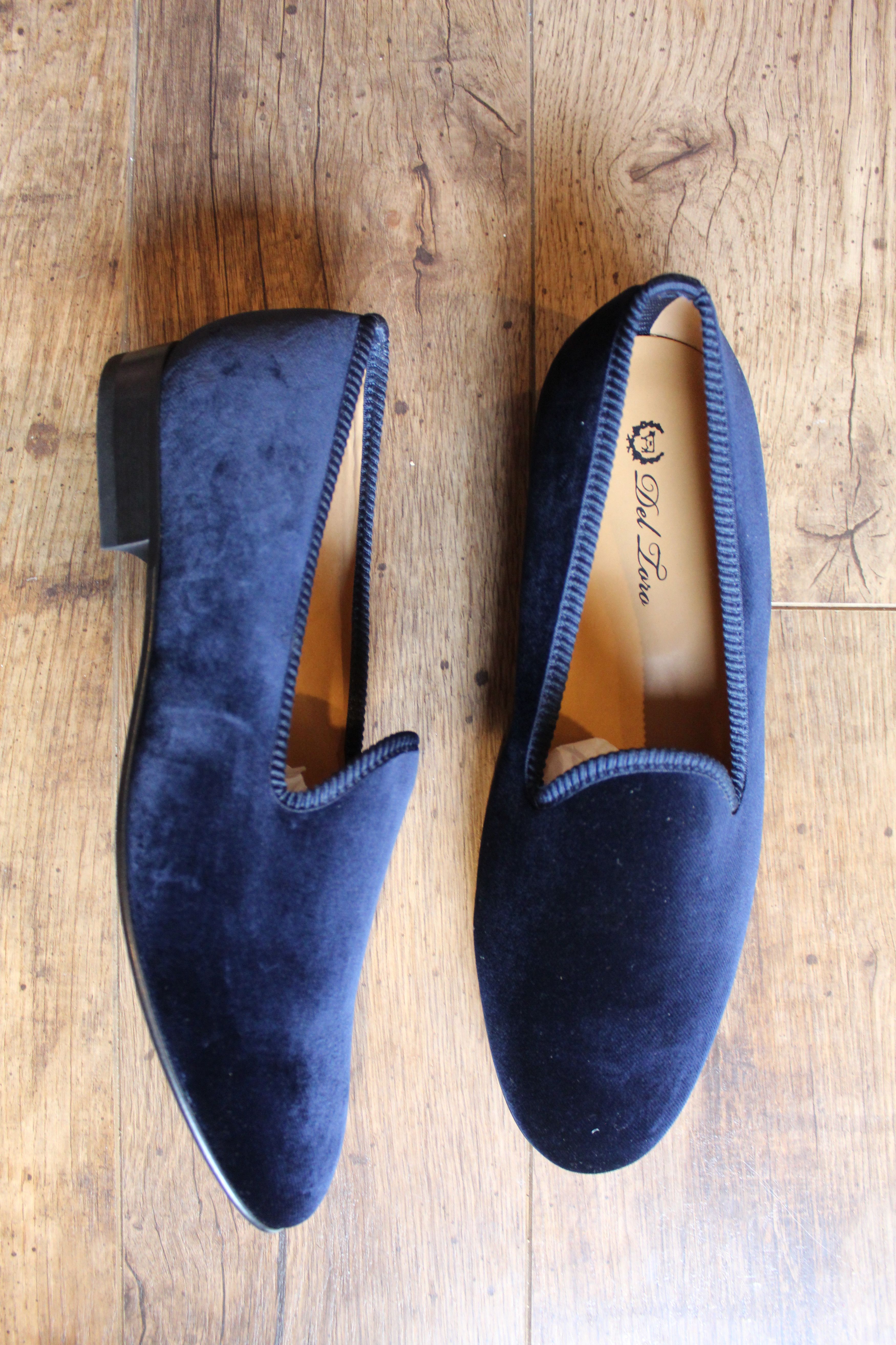 Del Toro Del Toro Men’s Velvet Slippers – Navy – USA 11.5 Size US 11.5 / EU 44-45 - 5 Thumbnail