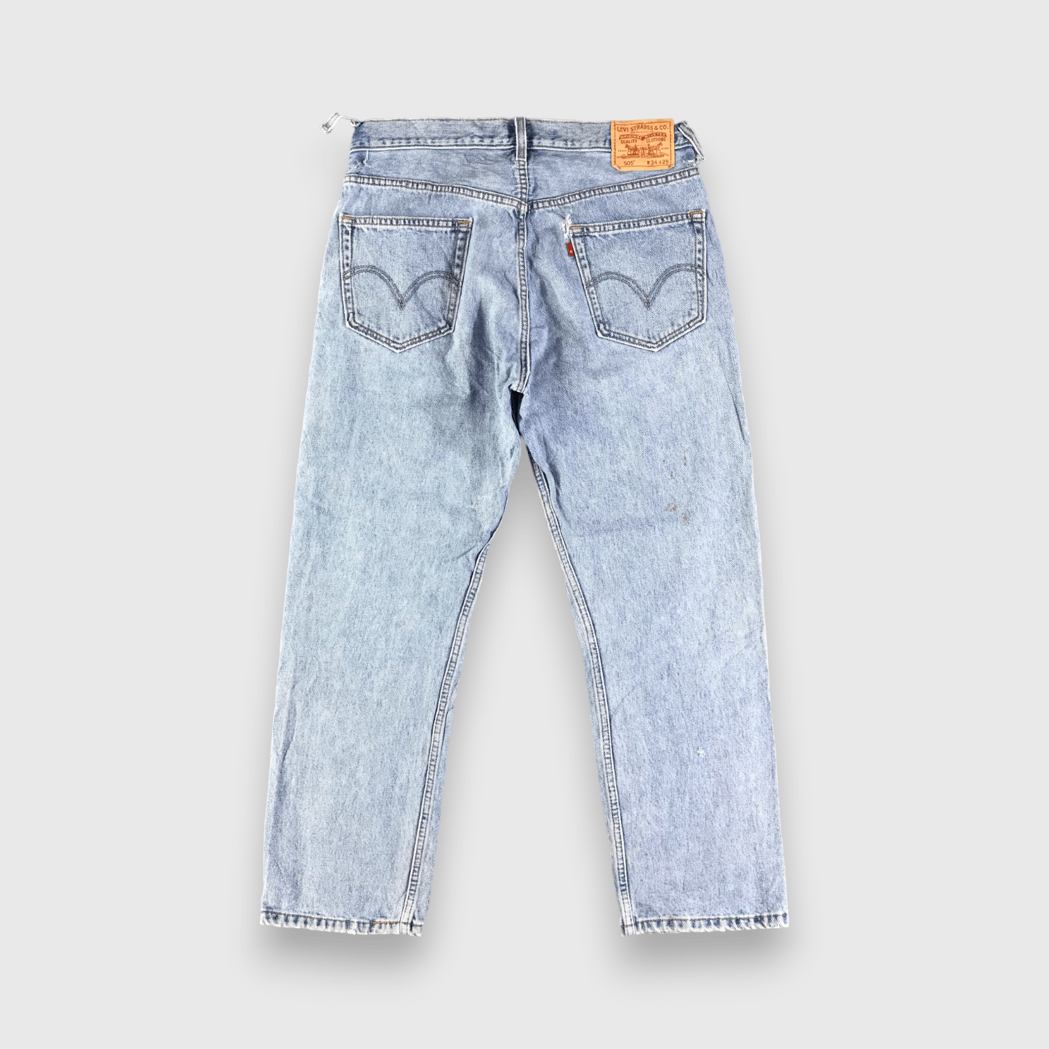 Levi's Vintage Blue Wash Levis 505 Jeans-J3046 Size US 35 - 2 Thumbnail